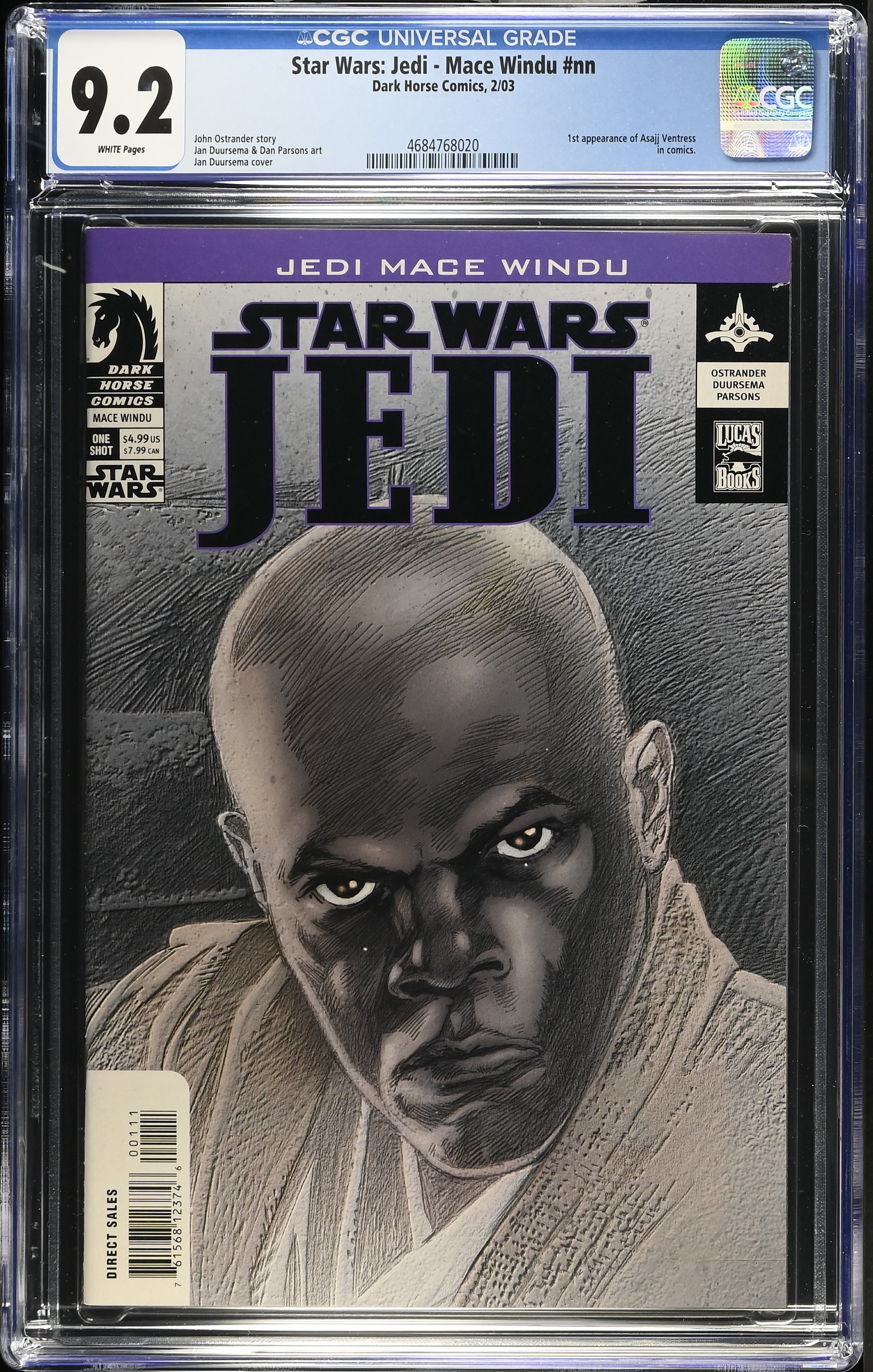 2003 Star Wars: Jedi - Mace Windu #nn CGC 9.2 Dark Horse Comics
