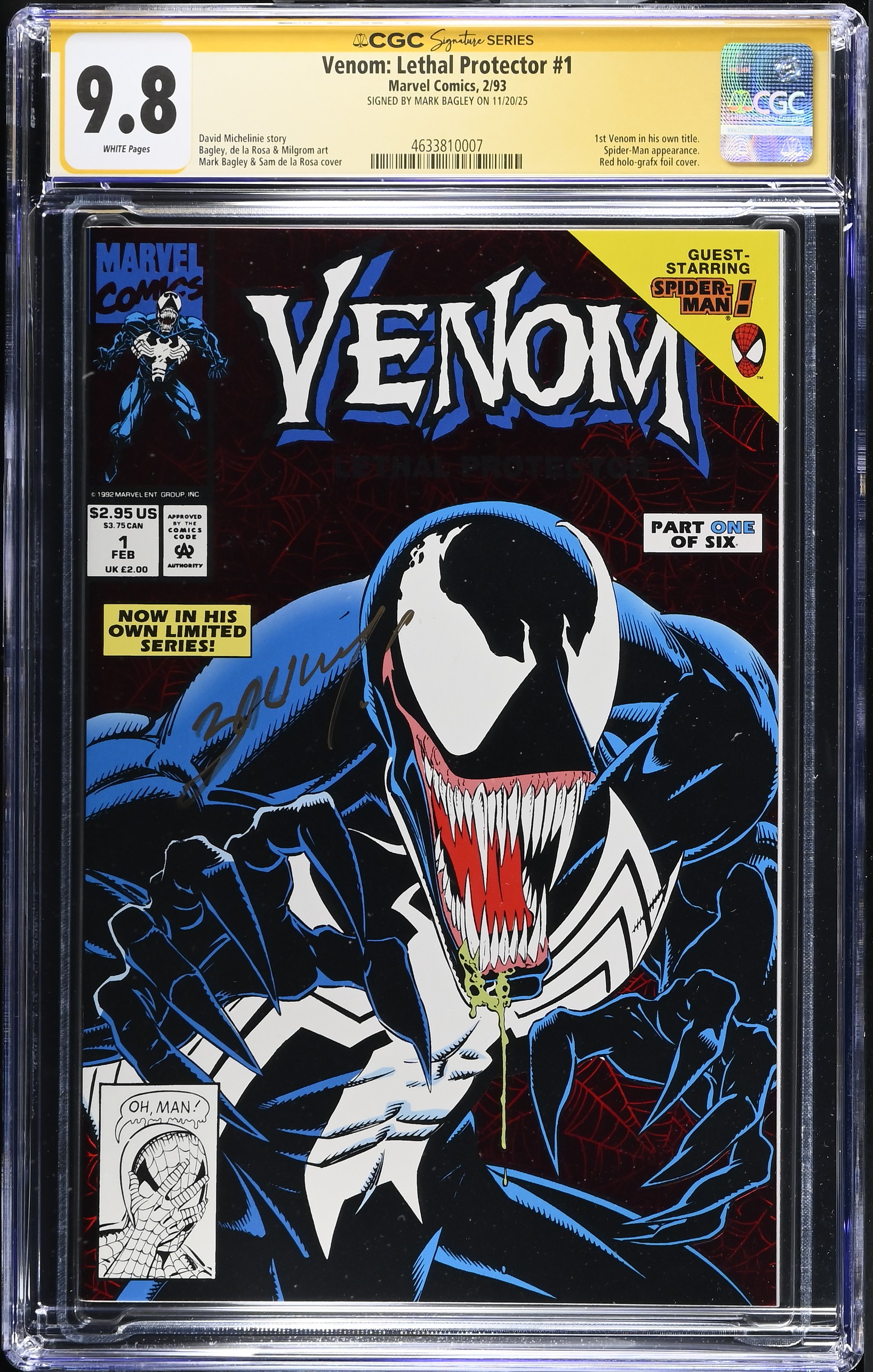 1993 Venom: Lethal Protector #1 CGC 9.8 Marvel Comics