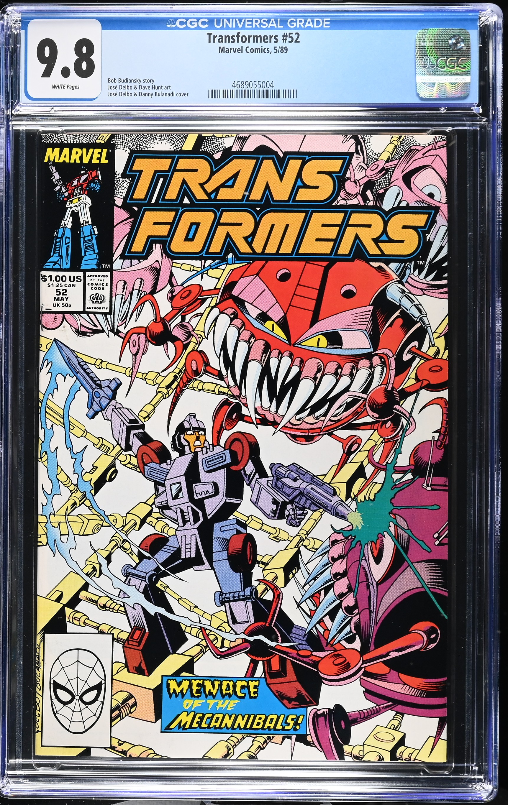 1989 Transformers #52 CGC 9.8 Marvel Comics