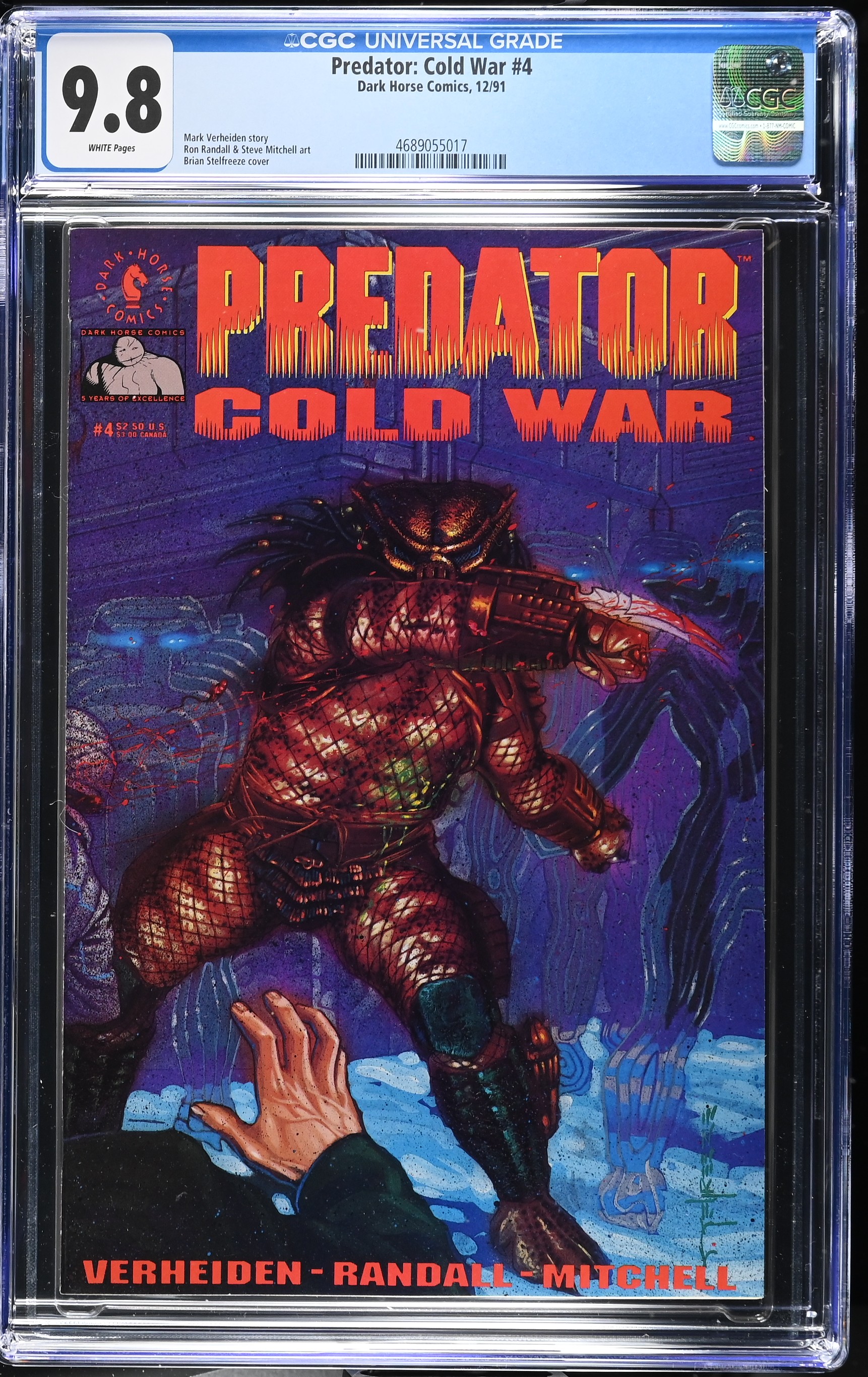 1991 Predator: Cold War #4 CGC 9.8 Dark Horse Comics