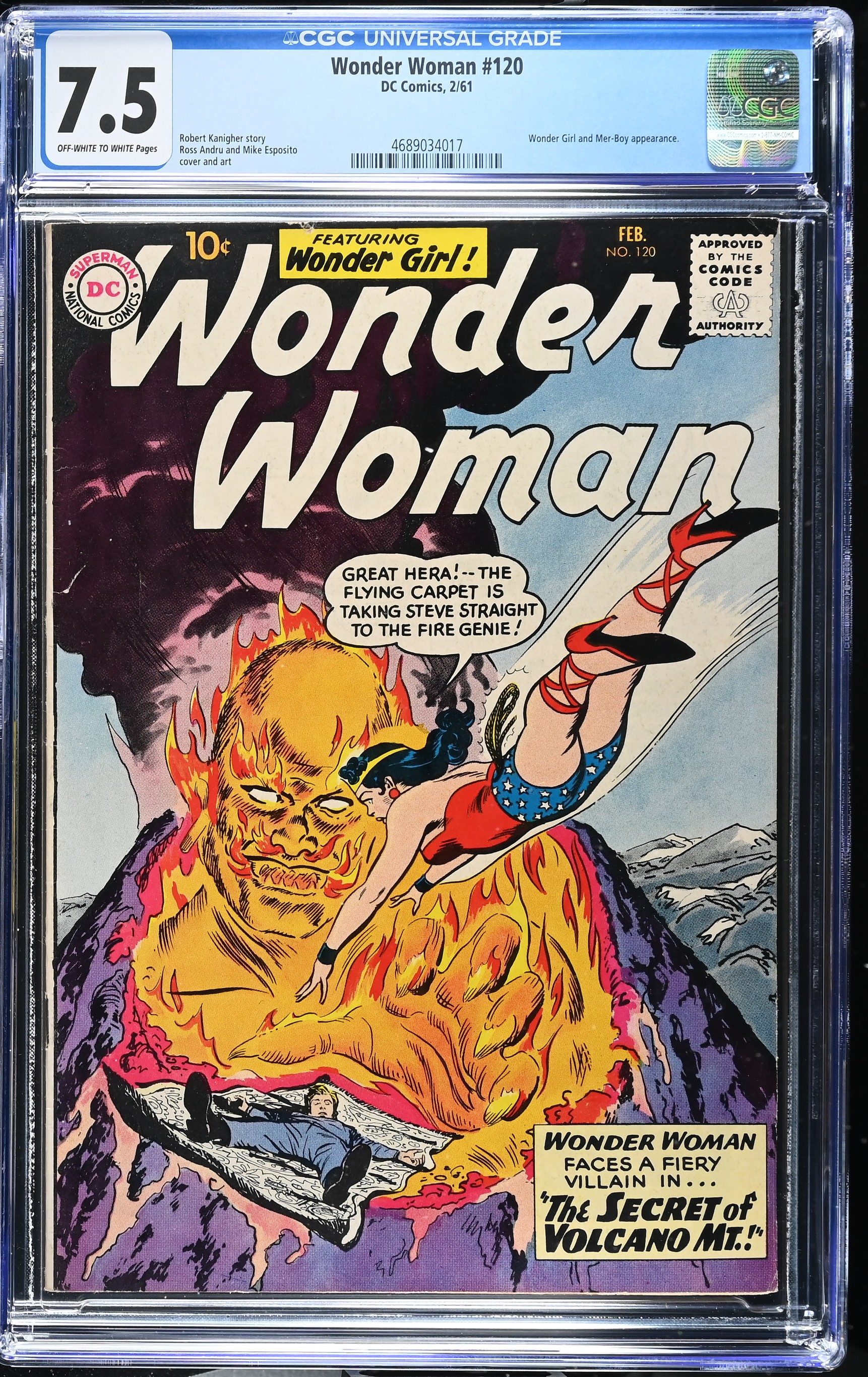 1961 Wonder Woman #120 CGC 7.5 DC Comics
