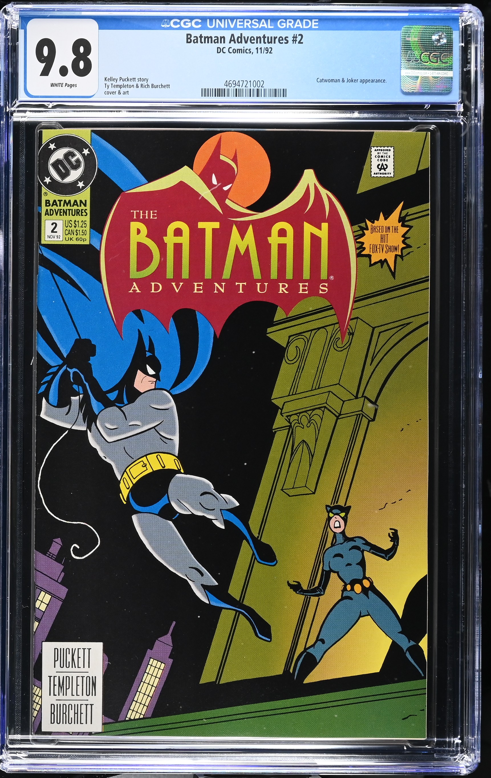 1992 Batman Adventures #2 CGC 9.8 DC Comics