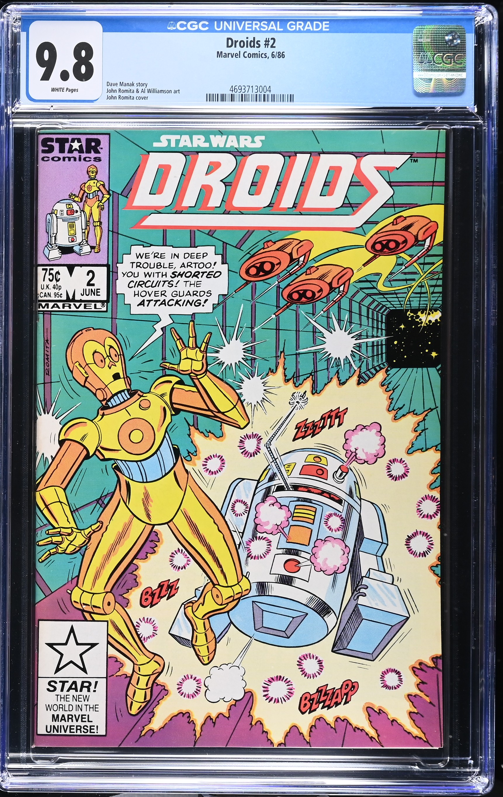 1986 Droids #2 CGC 9.8 Marvel Comics