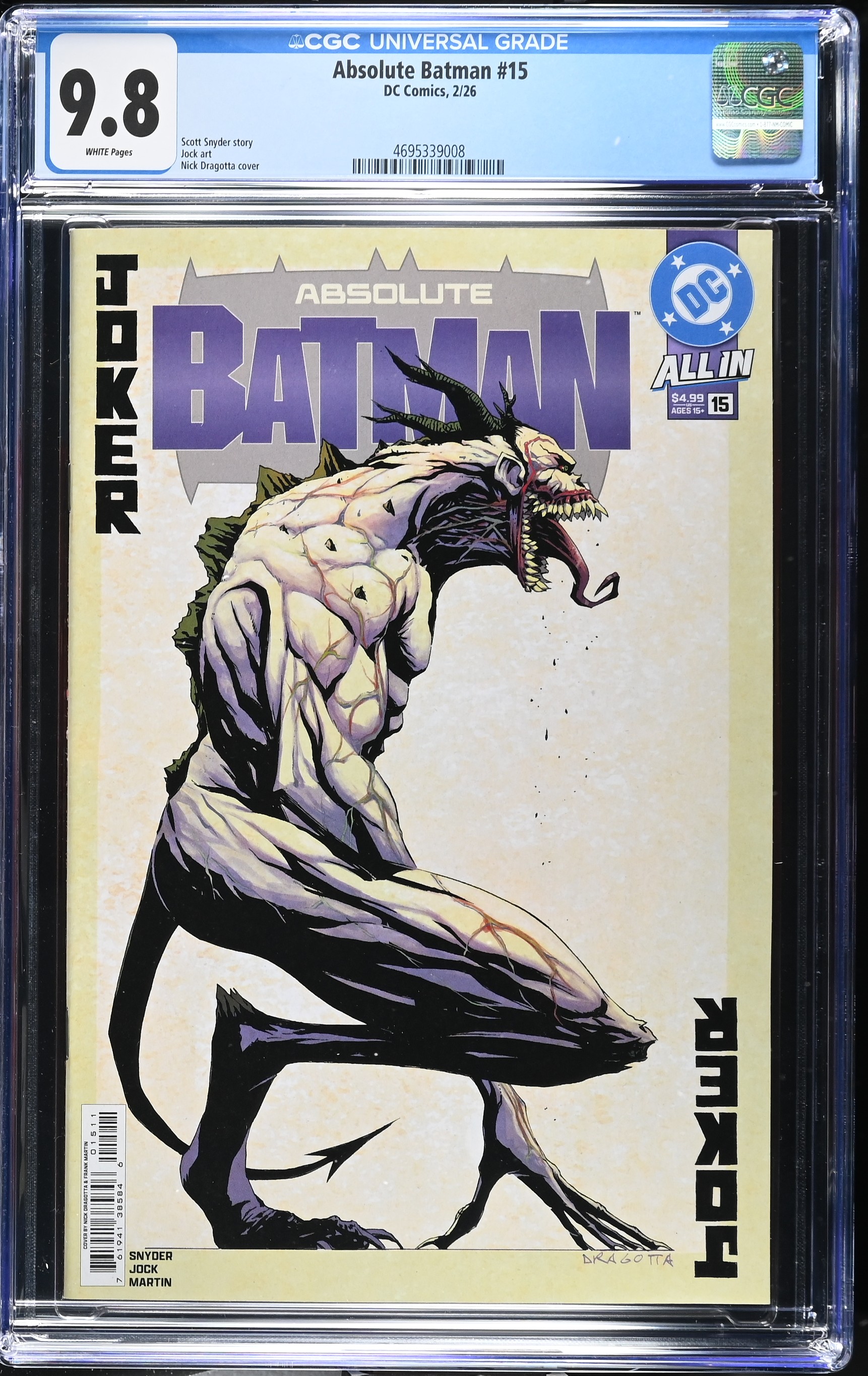 2026 Absolute Batman #15 CGC 9.8 DC Comics