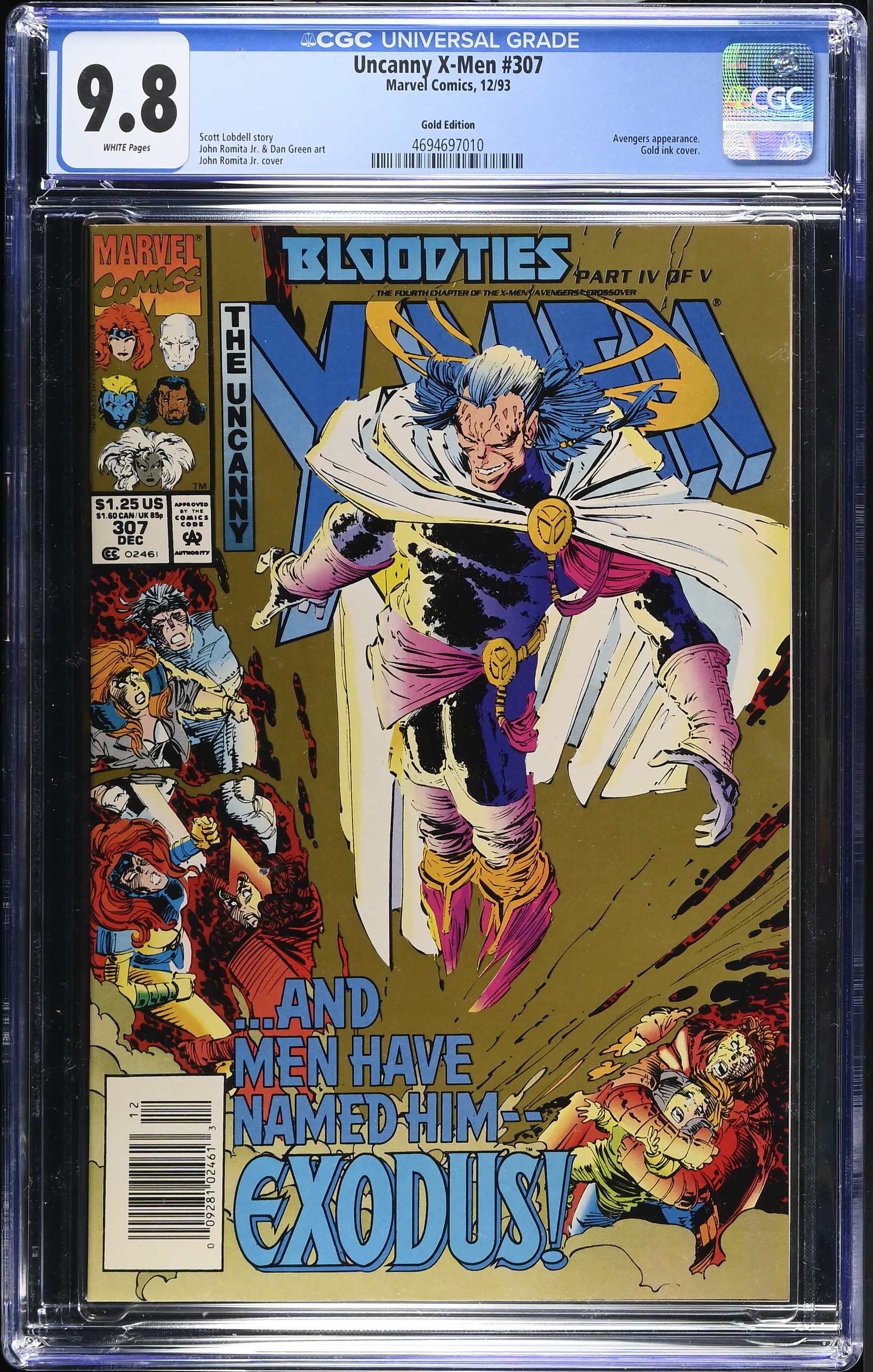 1993 Uncanny X-Men #307 CGC 9.8 Marvel Comics