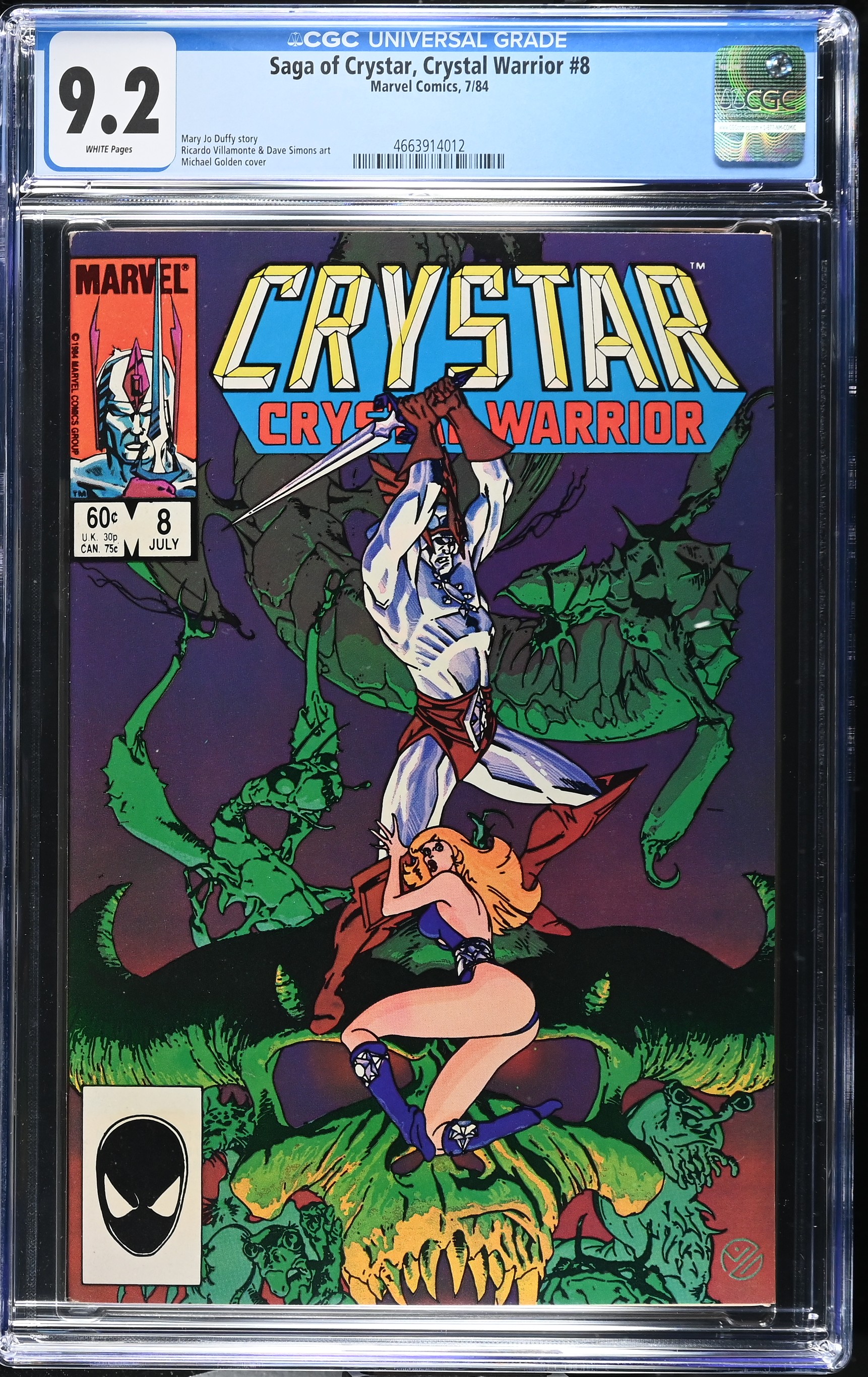 1984 Saga of Crystar, Crystal Warrior #8 CGC 9.2 Marvel Comics