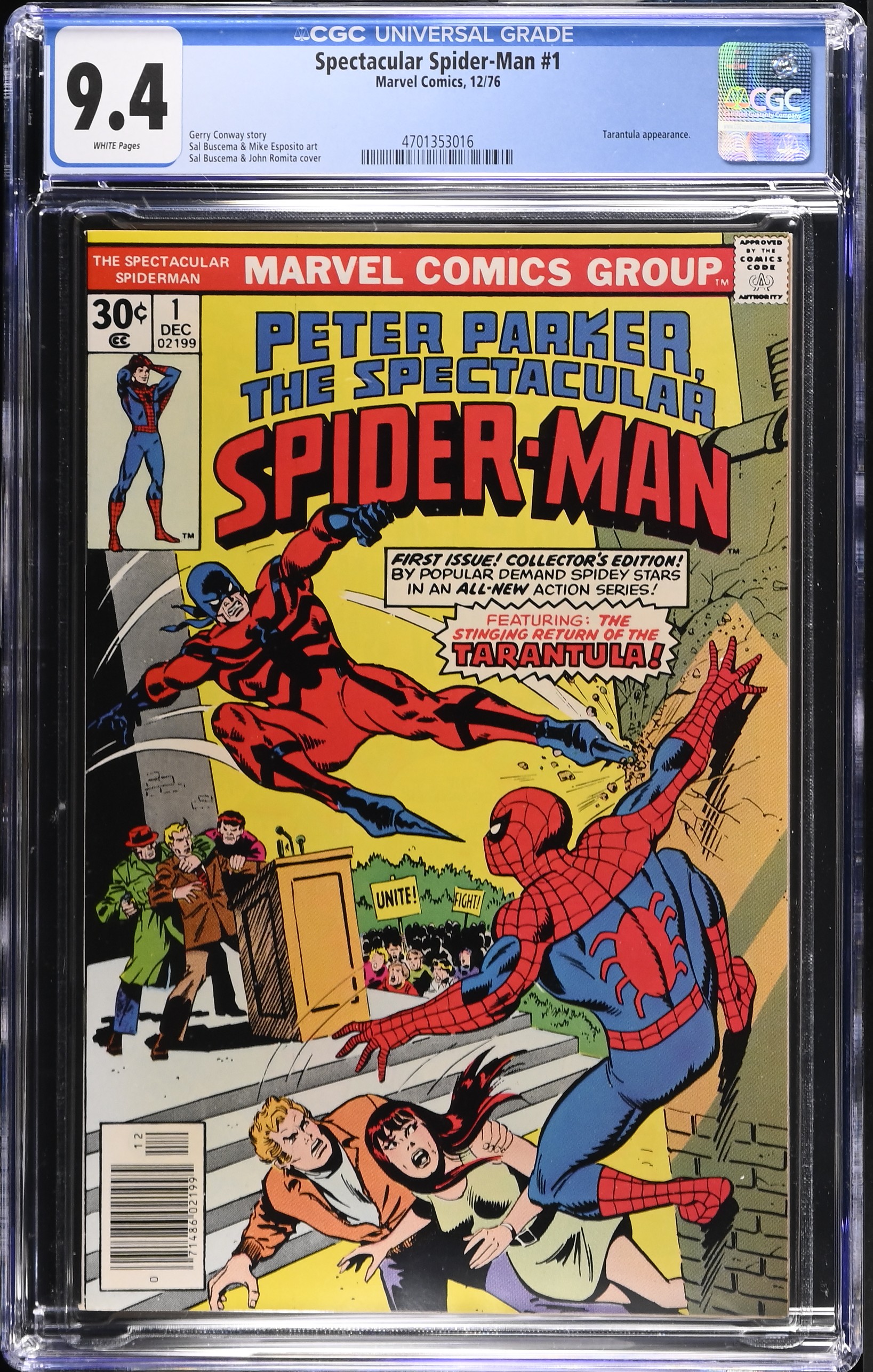 1976 Spectacular Spider-Man #1 CGC 9.4 Marvel Comics