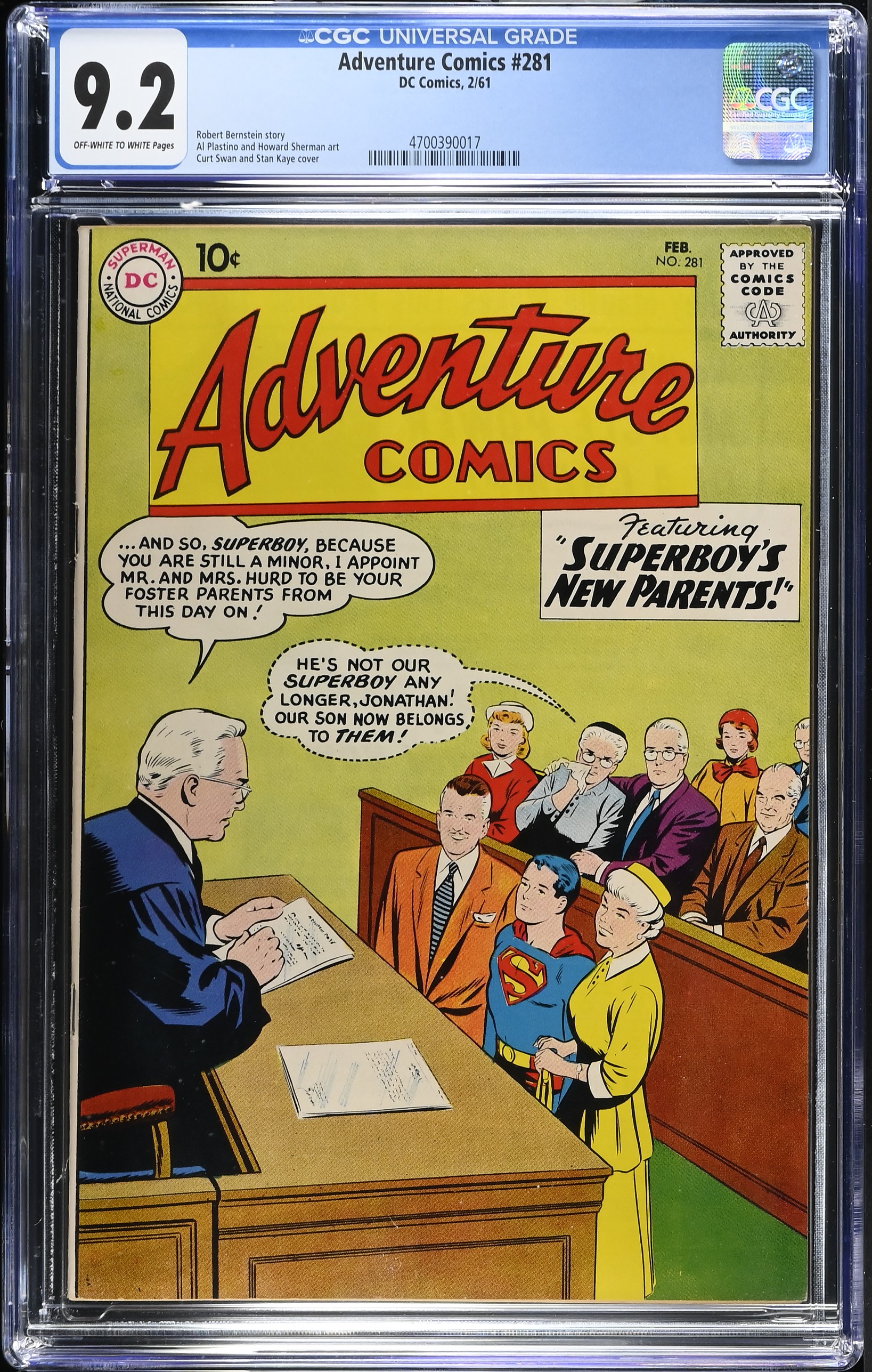 1961 Adventure Comics #281 CGC 9.2 DC Comics