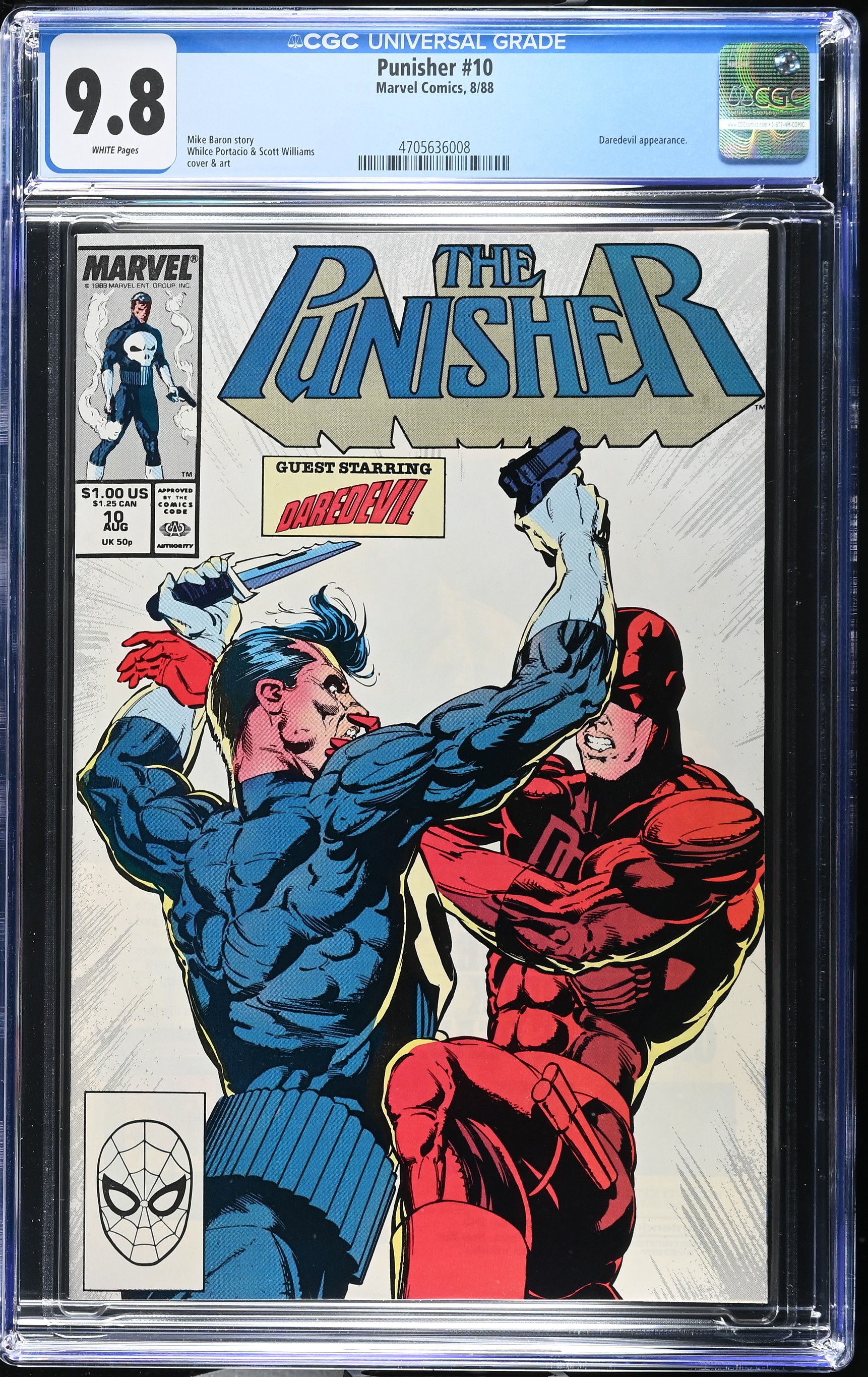1988 Punisher #10 CGC 9.8 Marvel Comics
