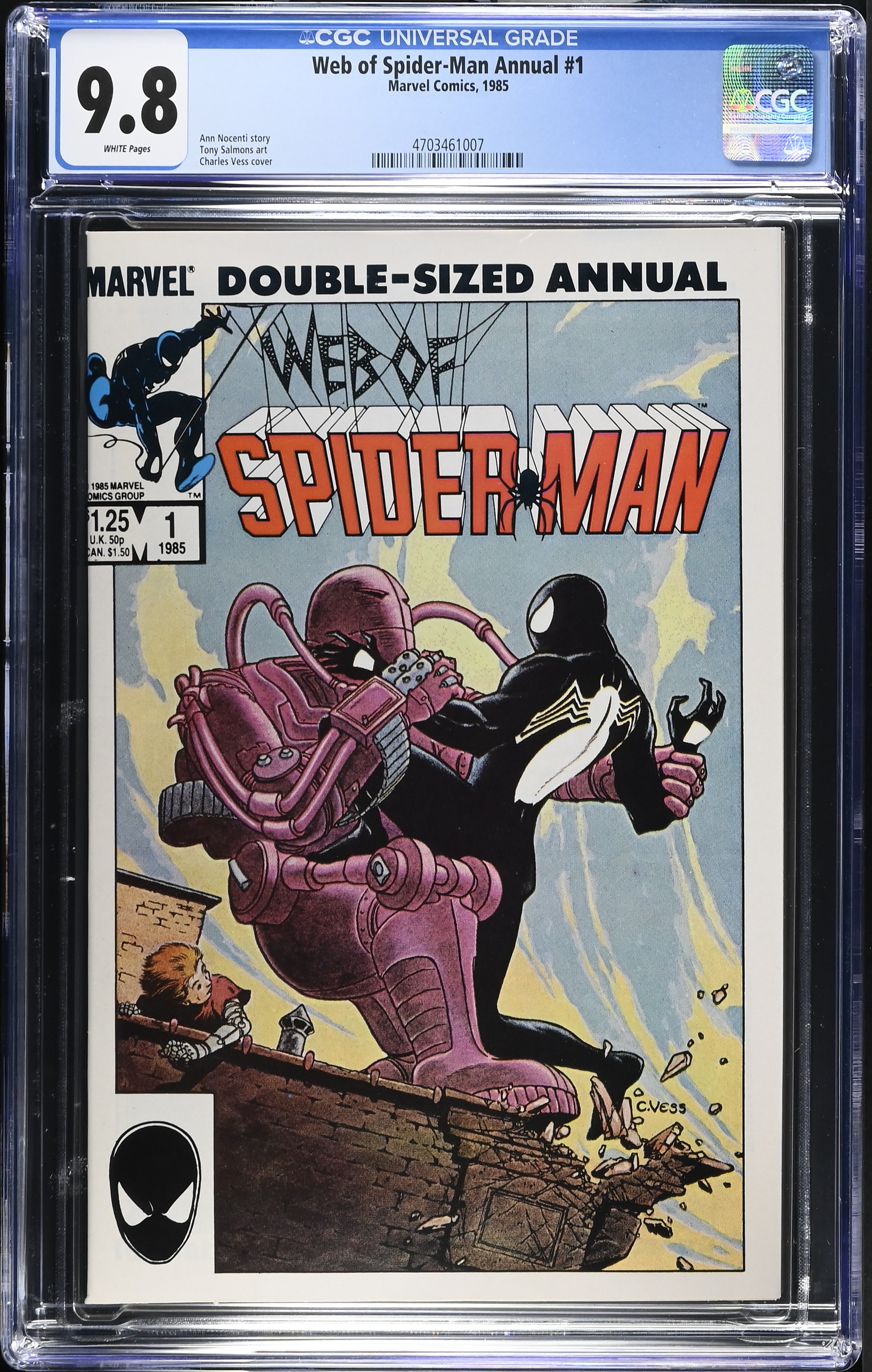 1985 Web of Spider-Man Annual #1 CGC 9.8 Marvel Comics