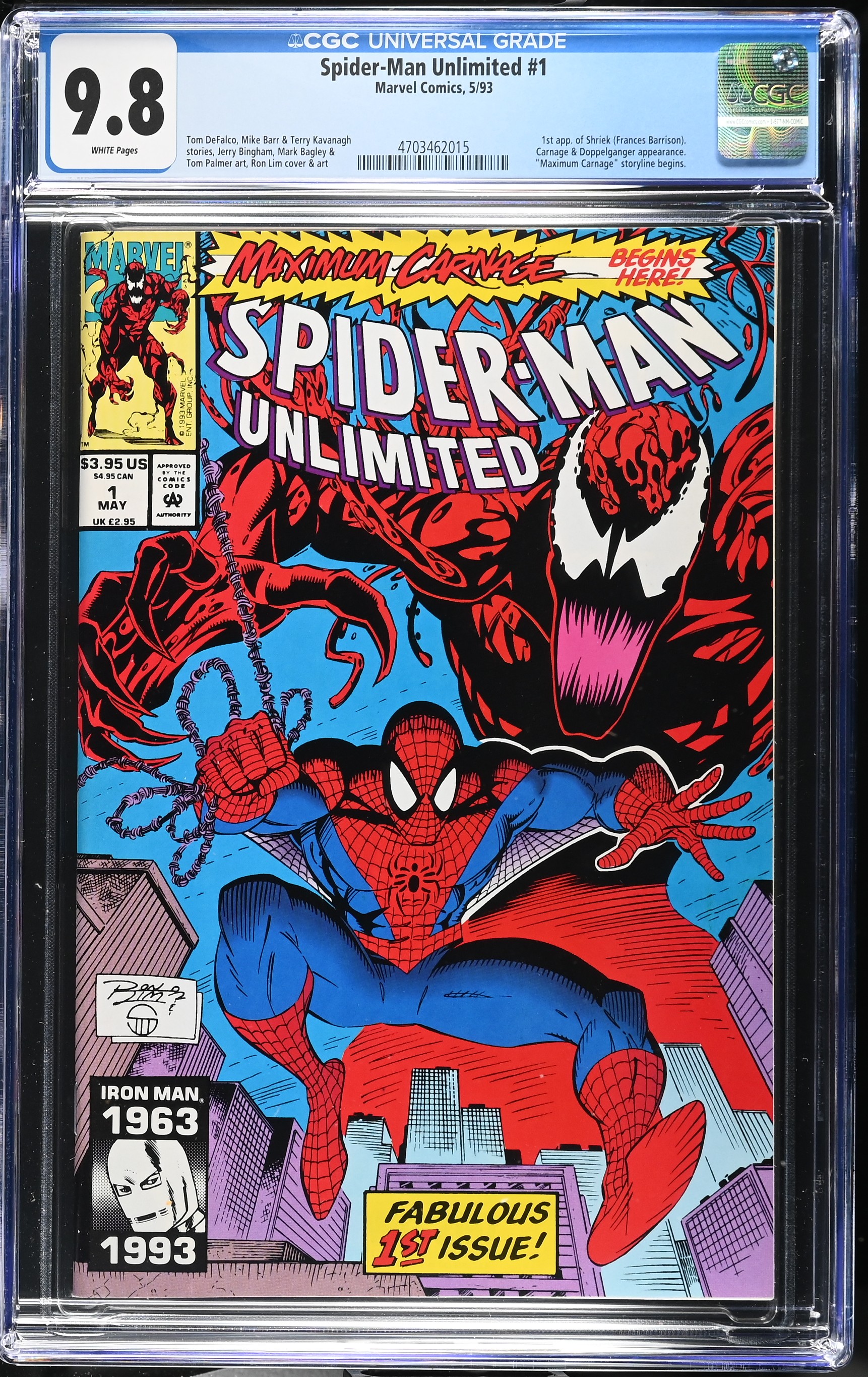 1993 Spider-Man Unlimited #1 CGC 9.8 Marvel Comics
