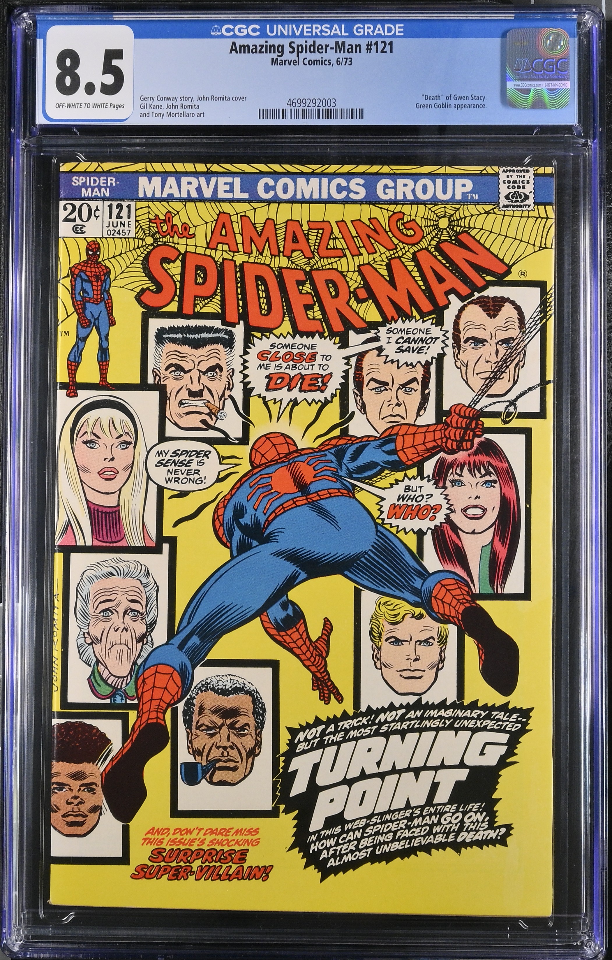 1973 Amazing Spider-Man #121 CGC 8.5 Marvel Comics