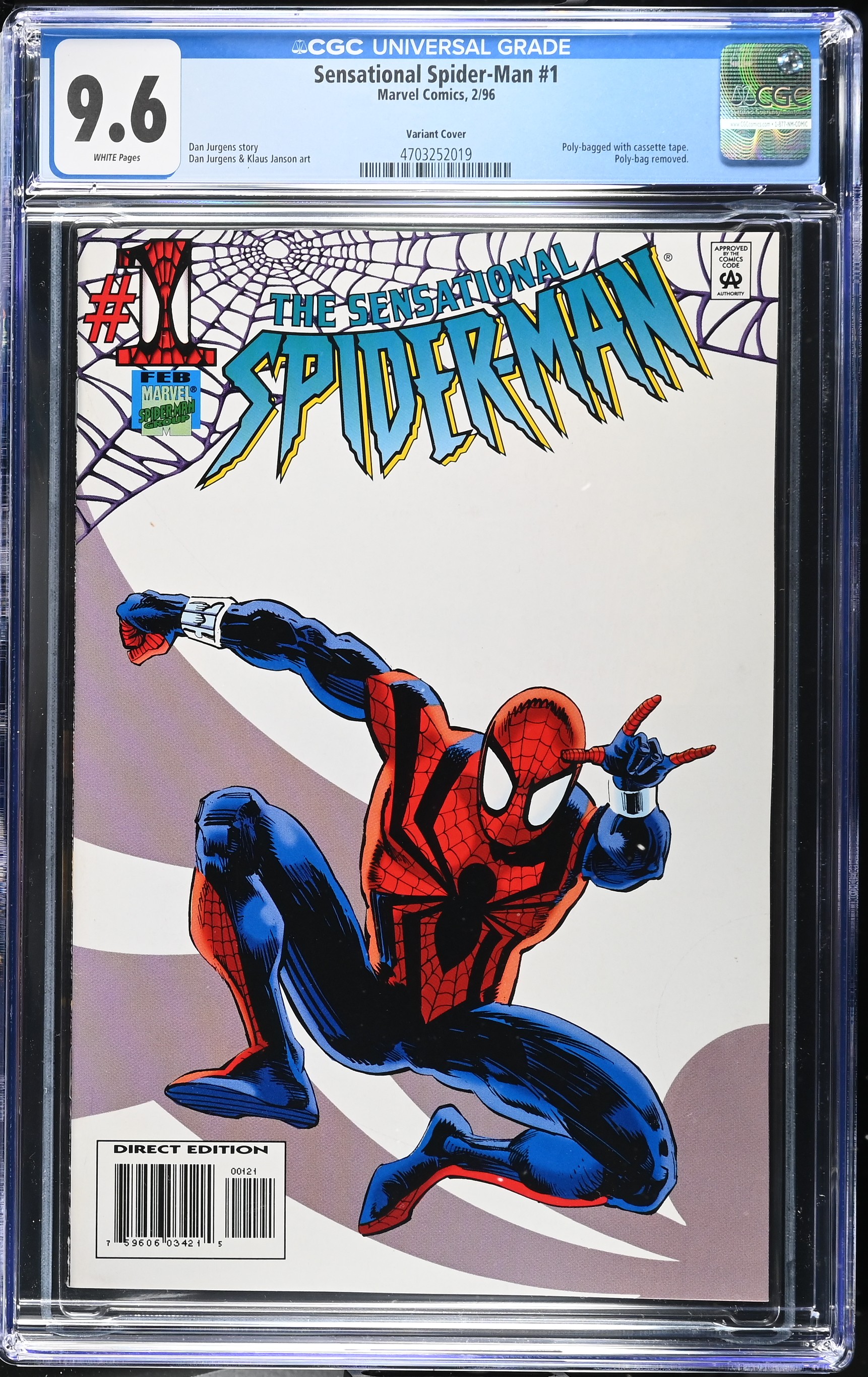 1996 Sensational Spider-Man #1 CGC 9.6 Marvel Comics