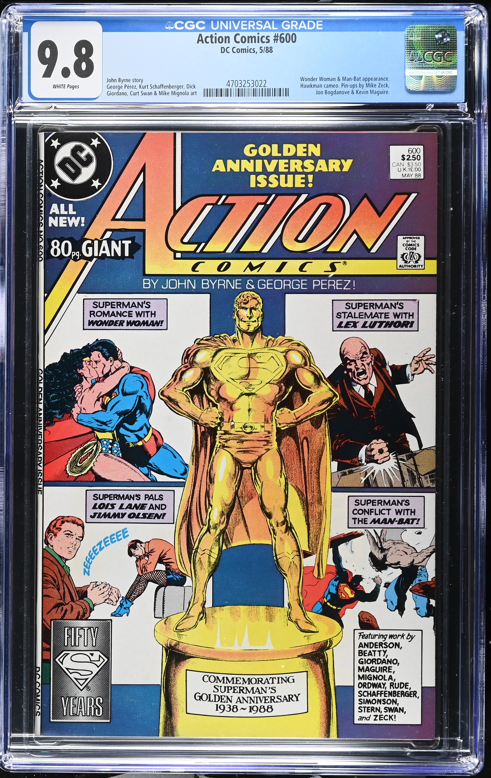 1988 Action Comics #600 CGC 9.8 DC Comics