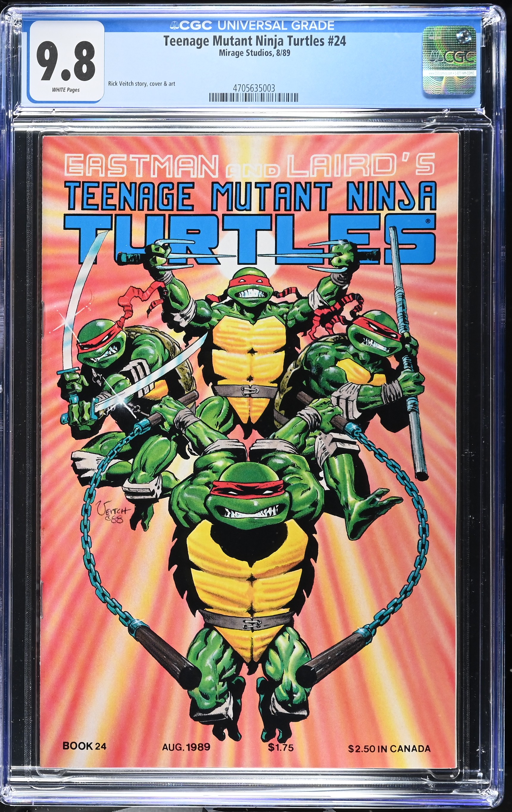 1989 Teenage Mutant Ninja Turtles #24 CGC 9.8 Mirage Studios