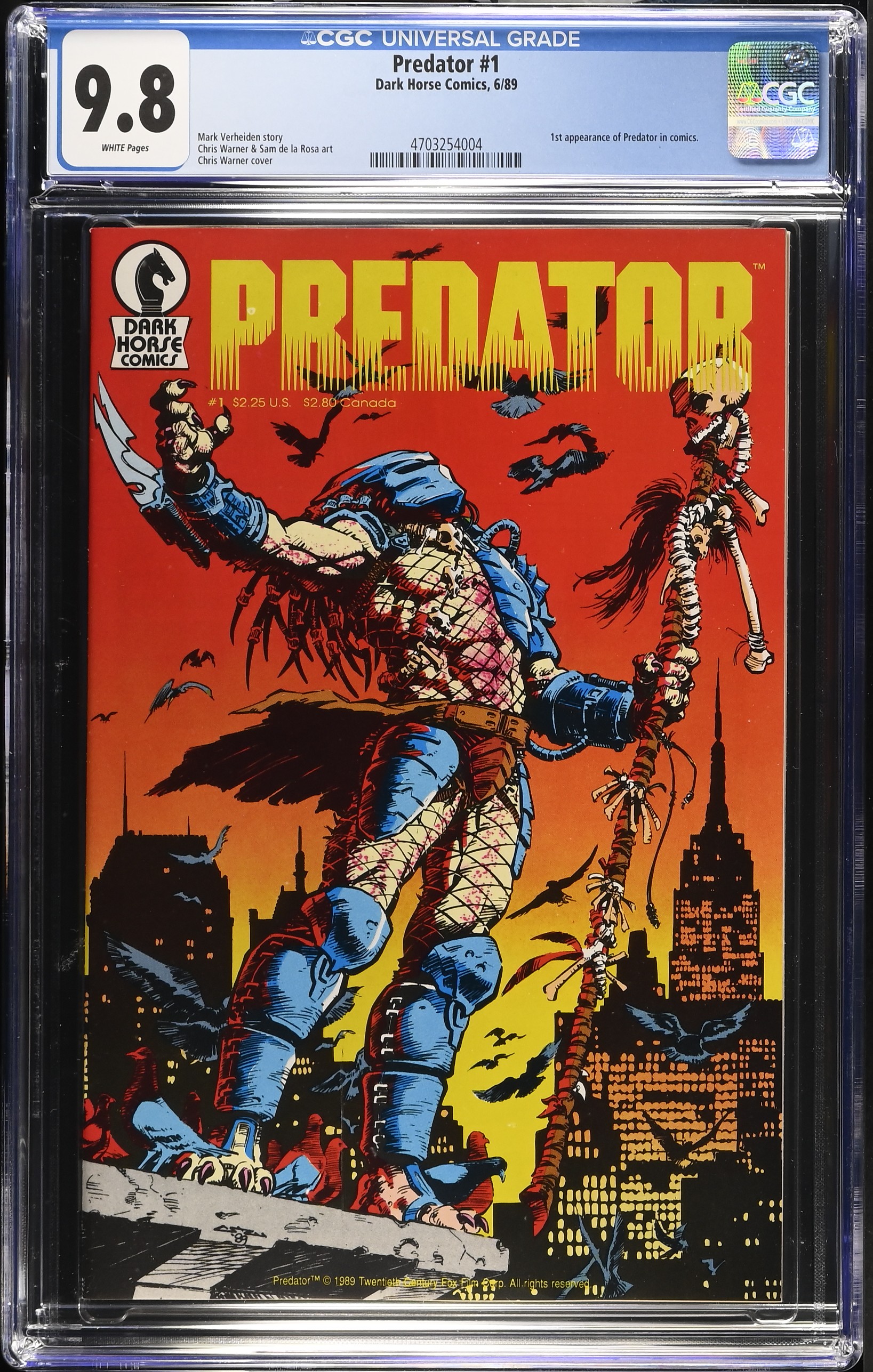 1989 Predator #1 CGC 9.8 Dark Horse Comics
