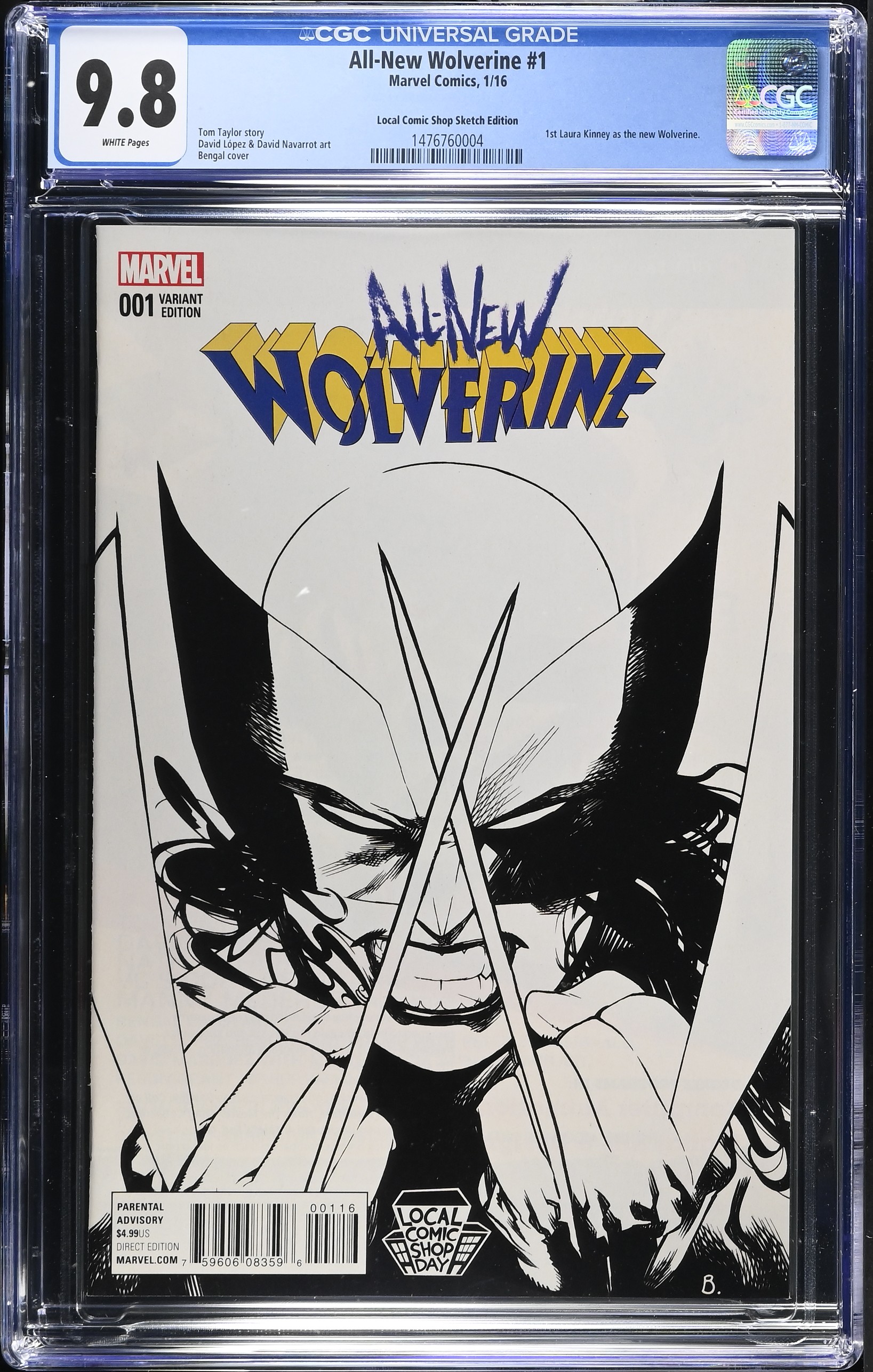 2016 All-New Wolverine #1 CGC 9.8 Marvel Comics
