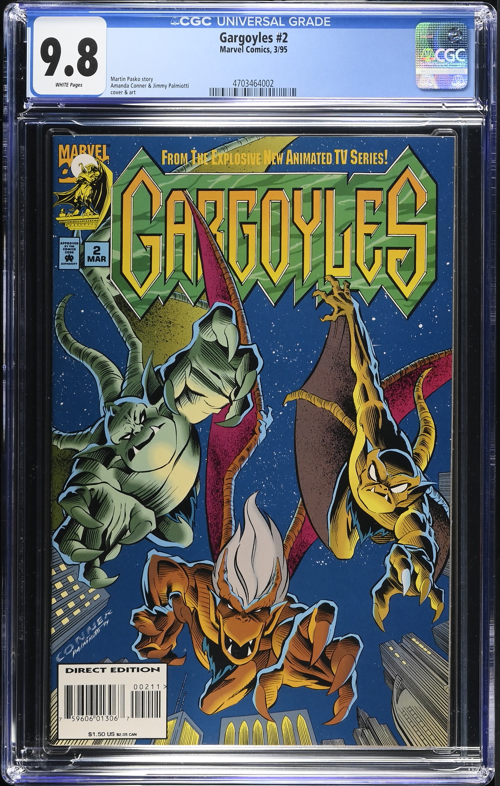 1995 Gargoyles #2 CGC 9.8 Marvel Comics