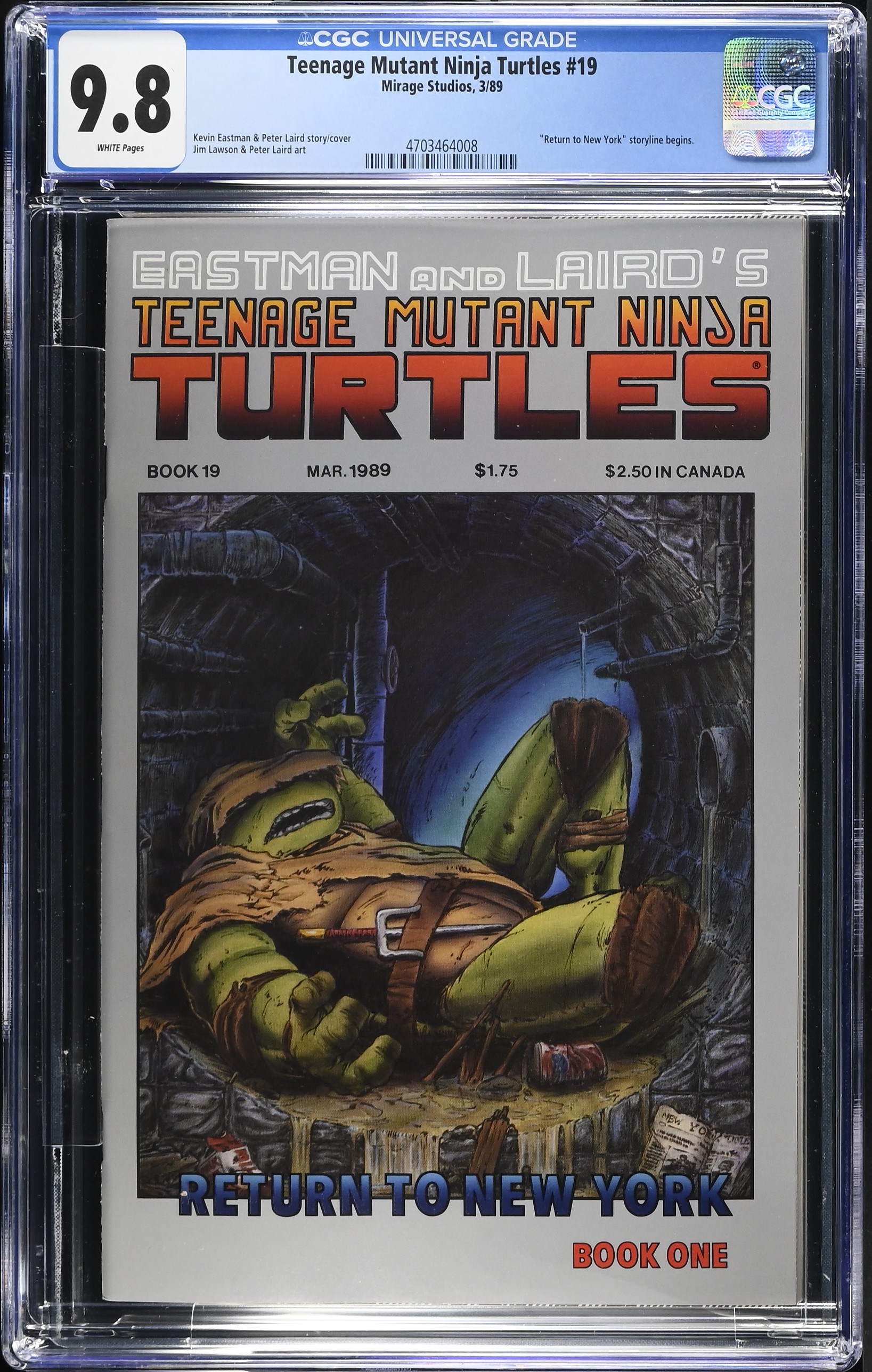 1989 Teenage Mutant Ninja Turtles #19 CGC 9.8 Mirage Studios