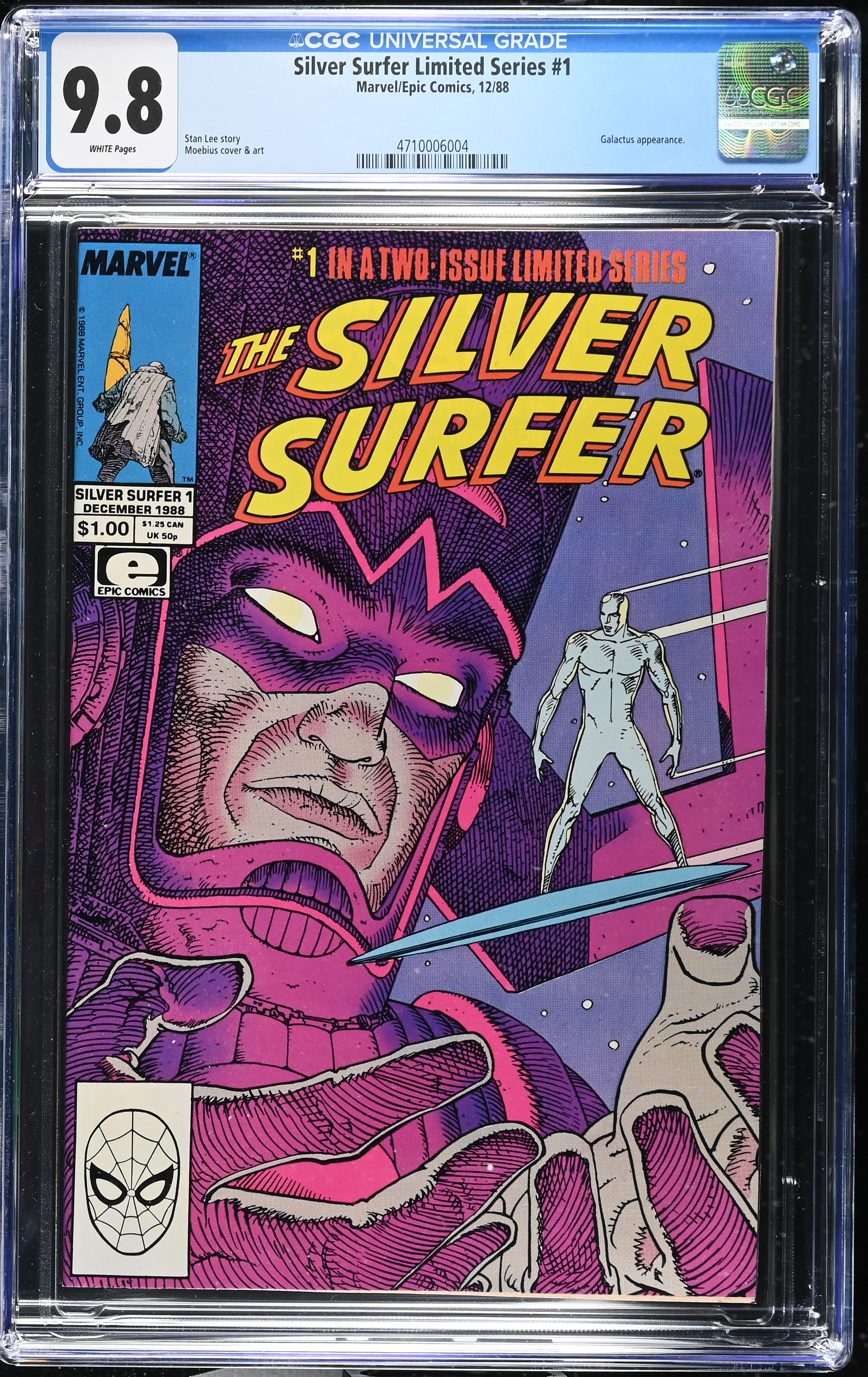 1988 Silver Surfer Limited Series #1 CGC 9.8 Marvel/Epic Comics