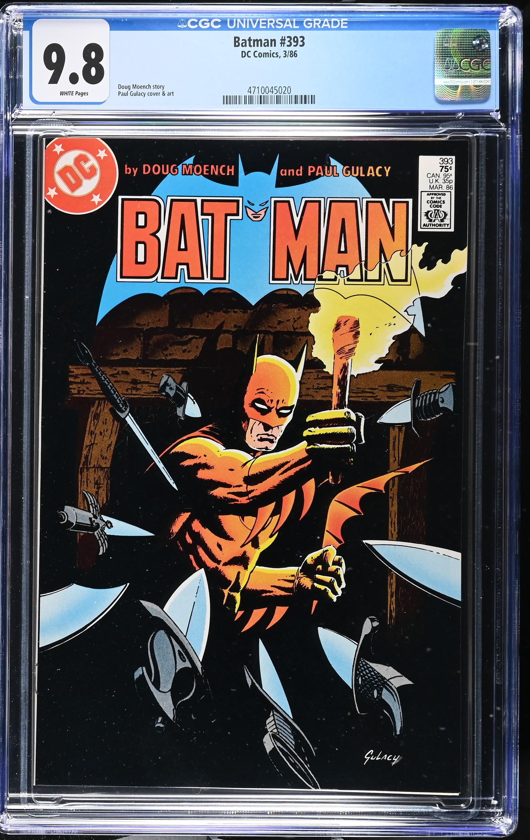 1986 Batman #393 CGC 9.8 DC Comics