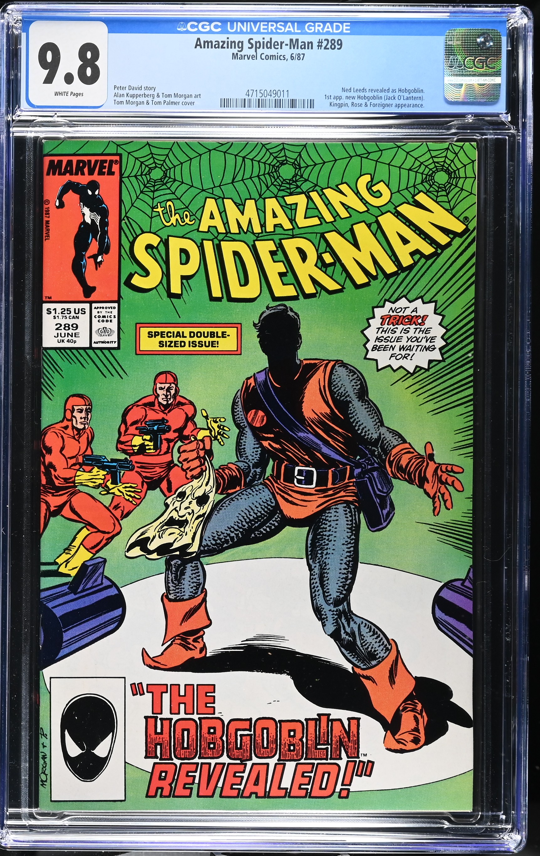 1987 Amazing Spider-Man #289 CGC 9.8 Marvel Comics
