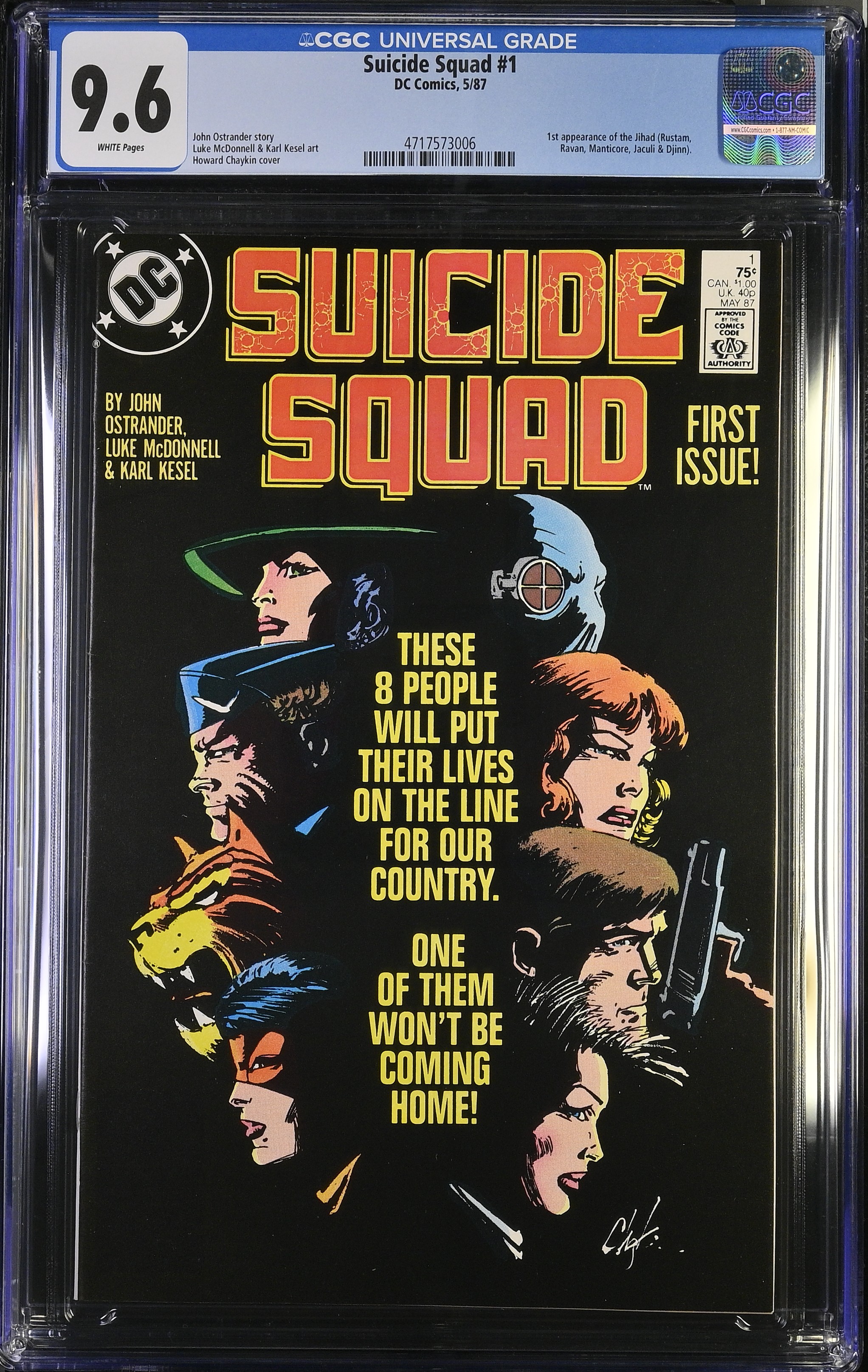 1987 Suicide Squad #1 CGC 9.6 DC Comics