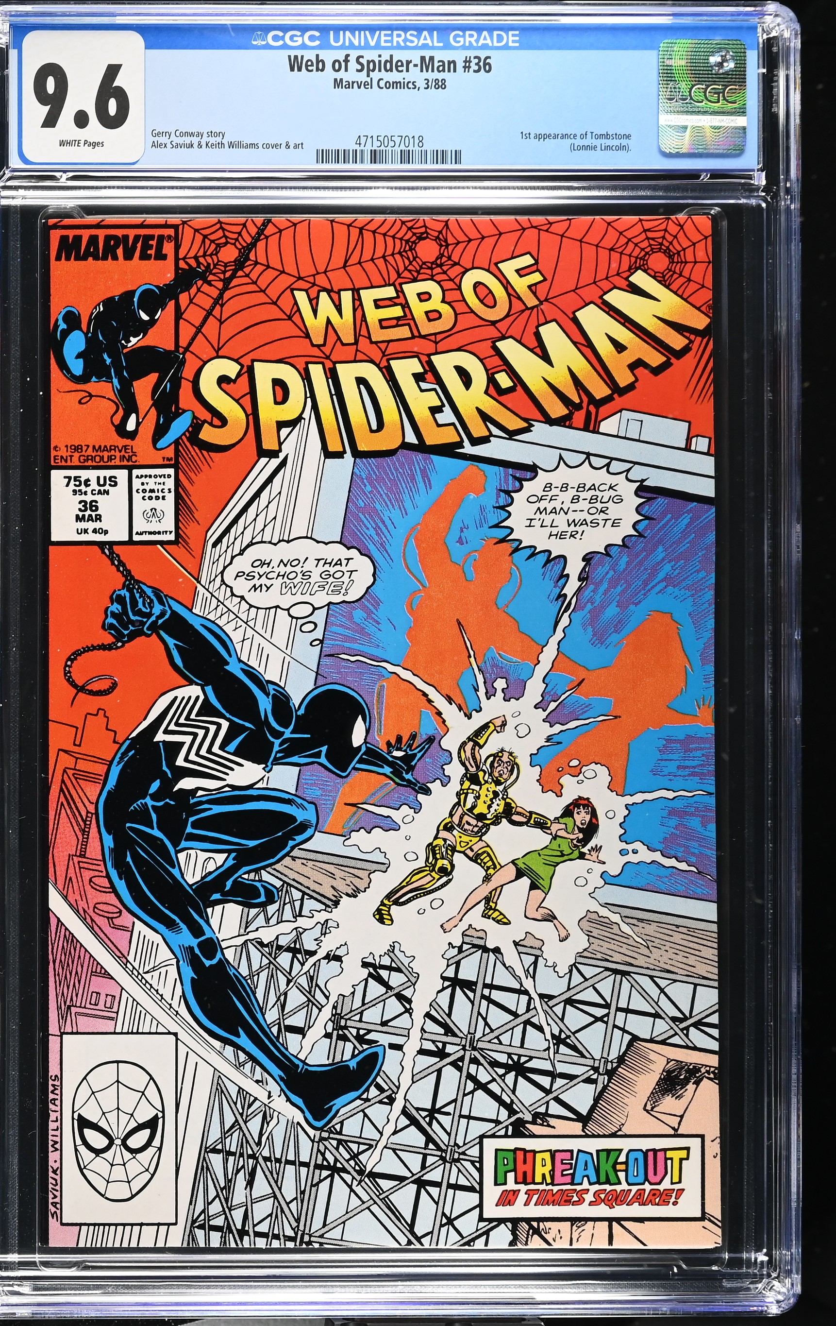 1988 Web of Spider-Man #36 CGC 9.6 Marvel Comics