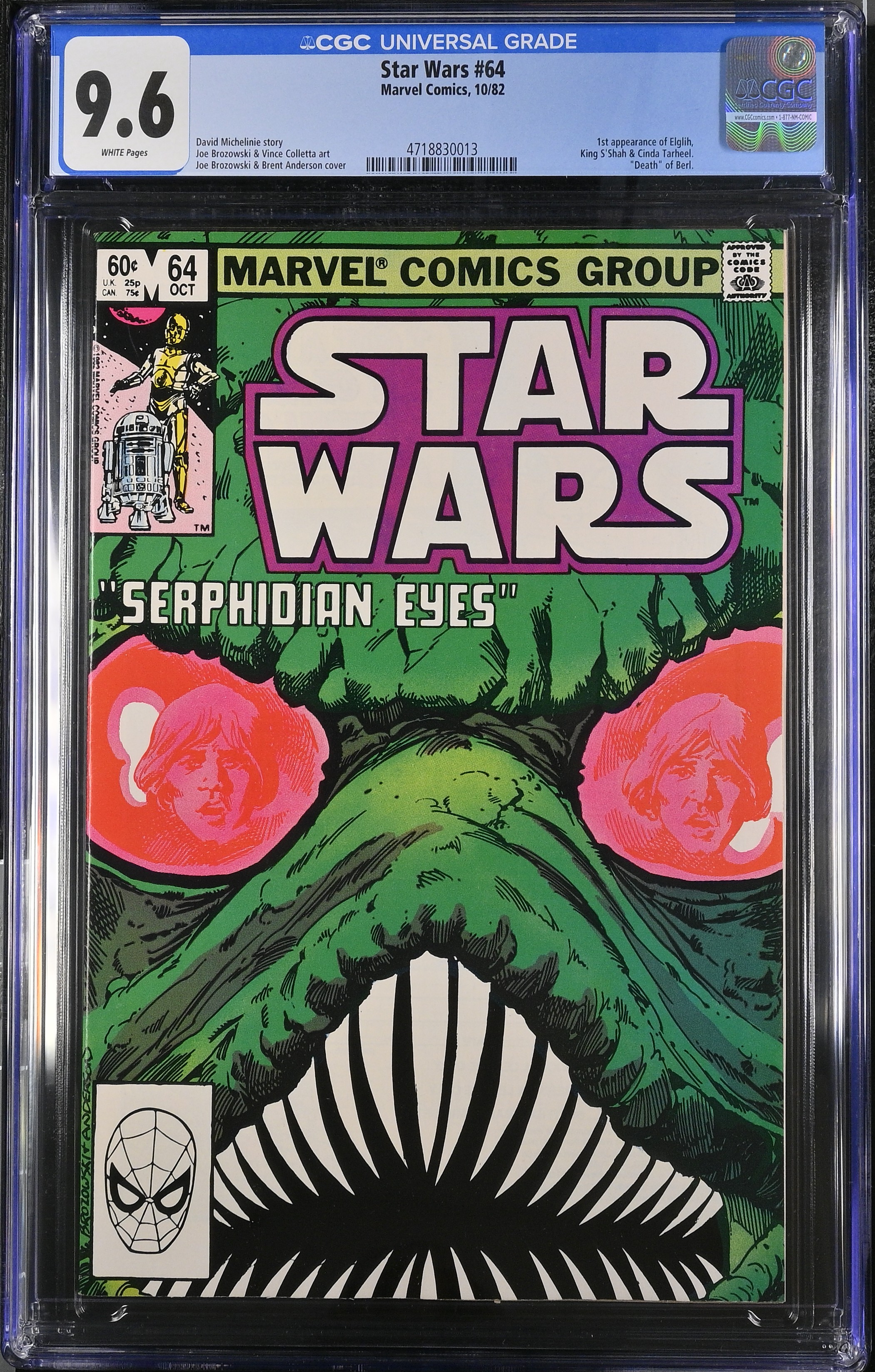 1982 Star Wars #64 CGC 9.6 Marvel Comics
