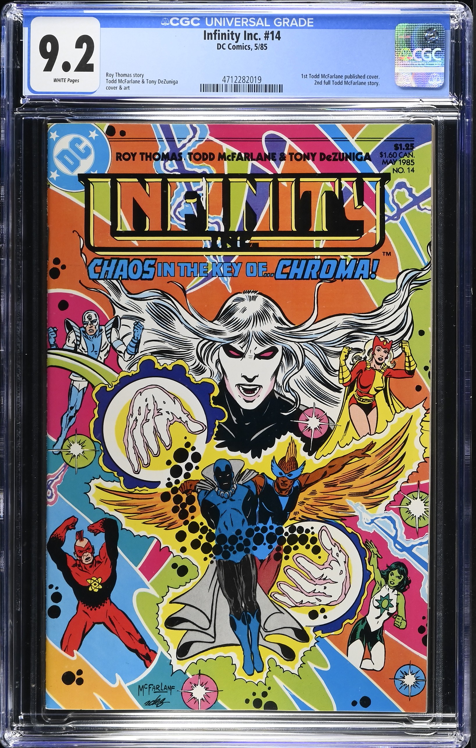 1985 Infinity Inc. #14 CGC 9.2 DC Comics