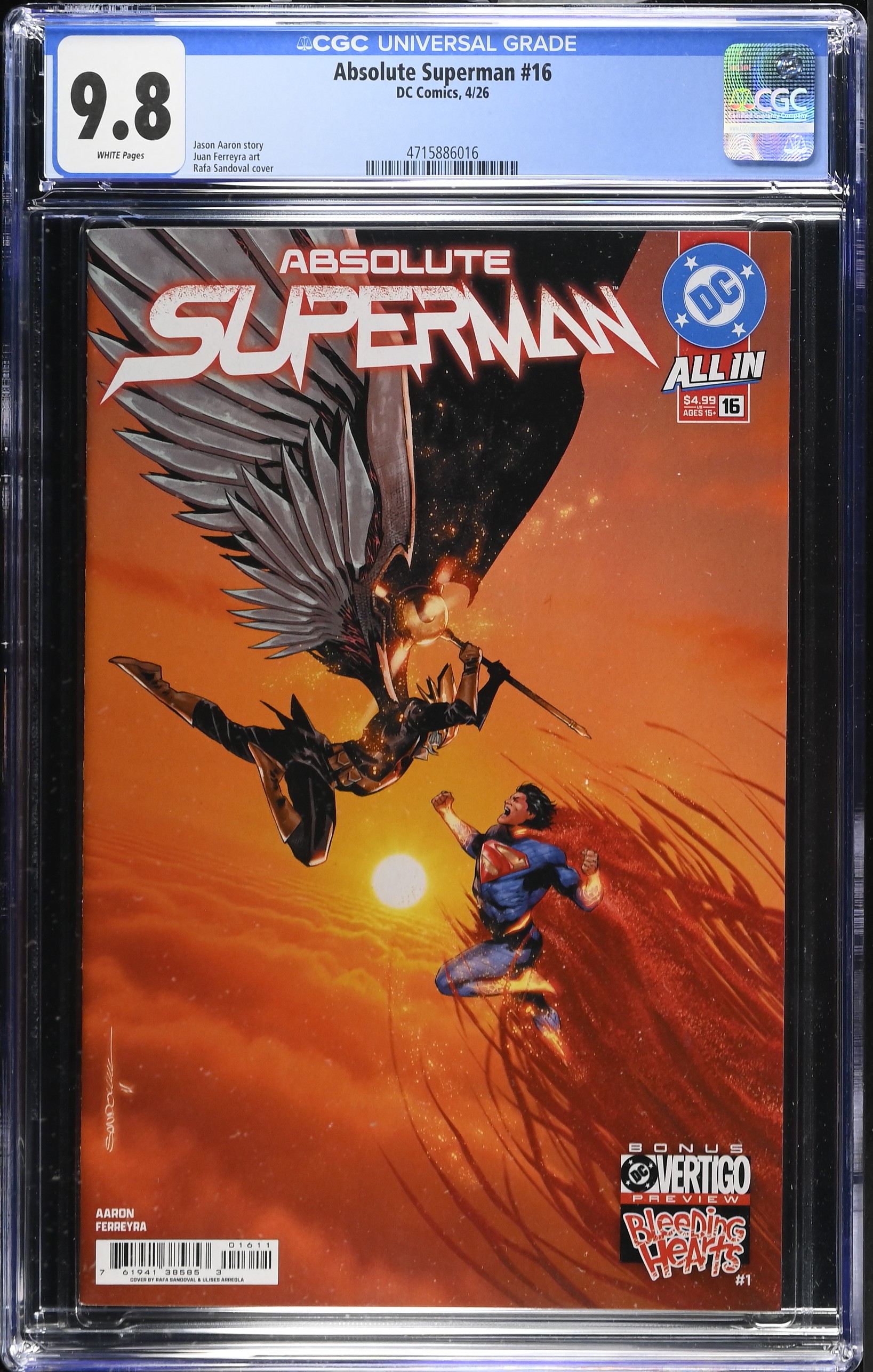 2026 Absolute Superman #16 CGC 9.8 DC Comics