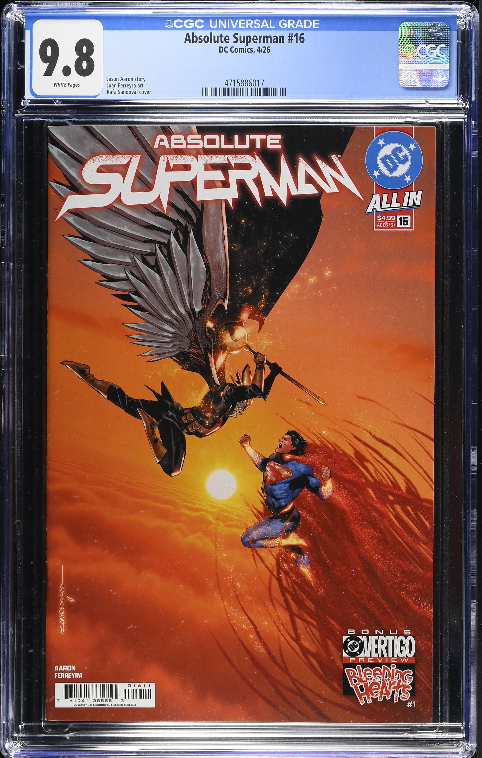 2026 Absolute Superman #16 CGC 9.8 DC Comics