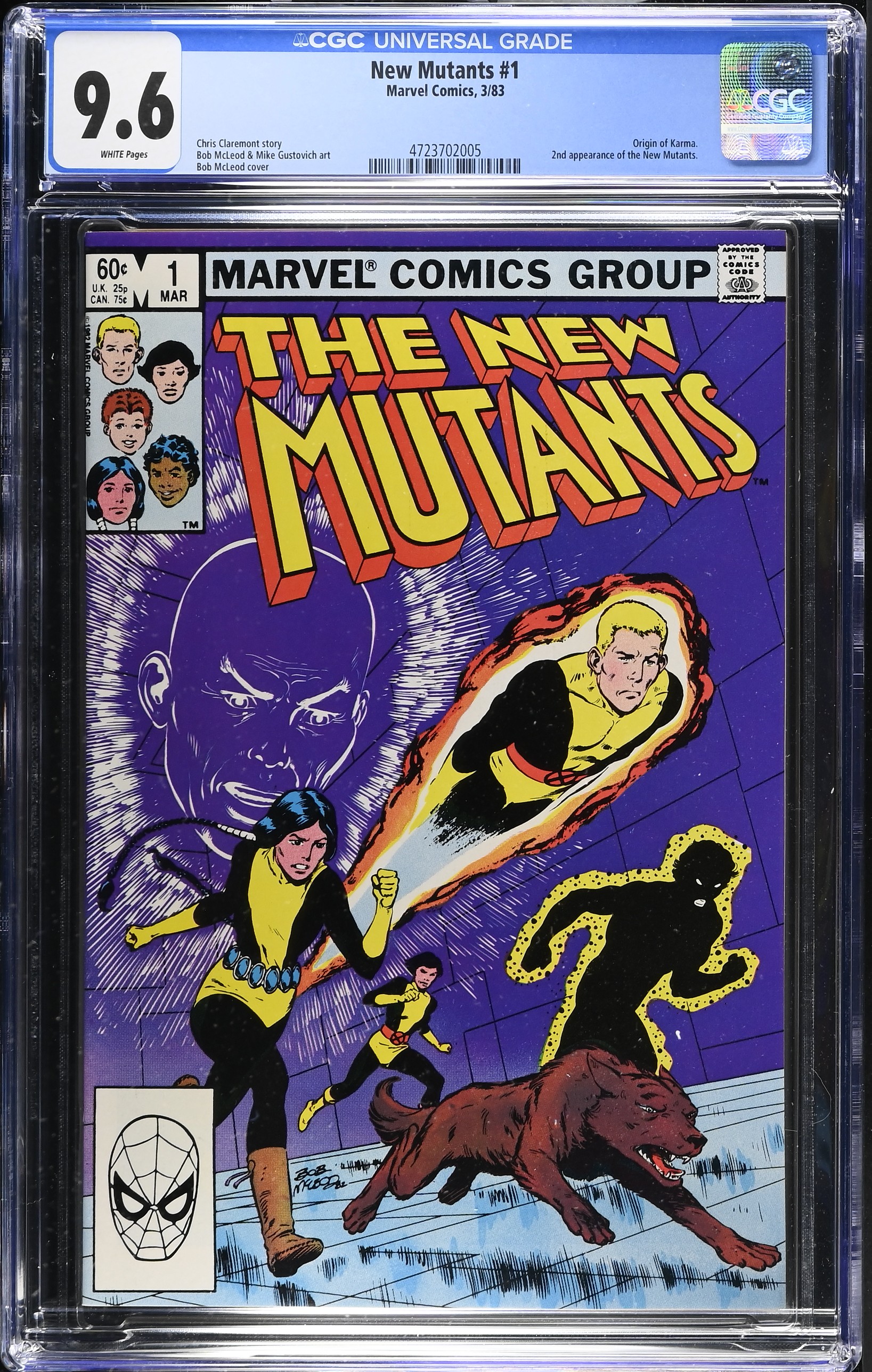 1983 New Mutants #1 CGC 9.6 Marvel Comics