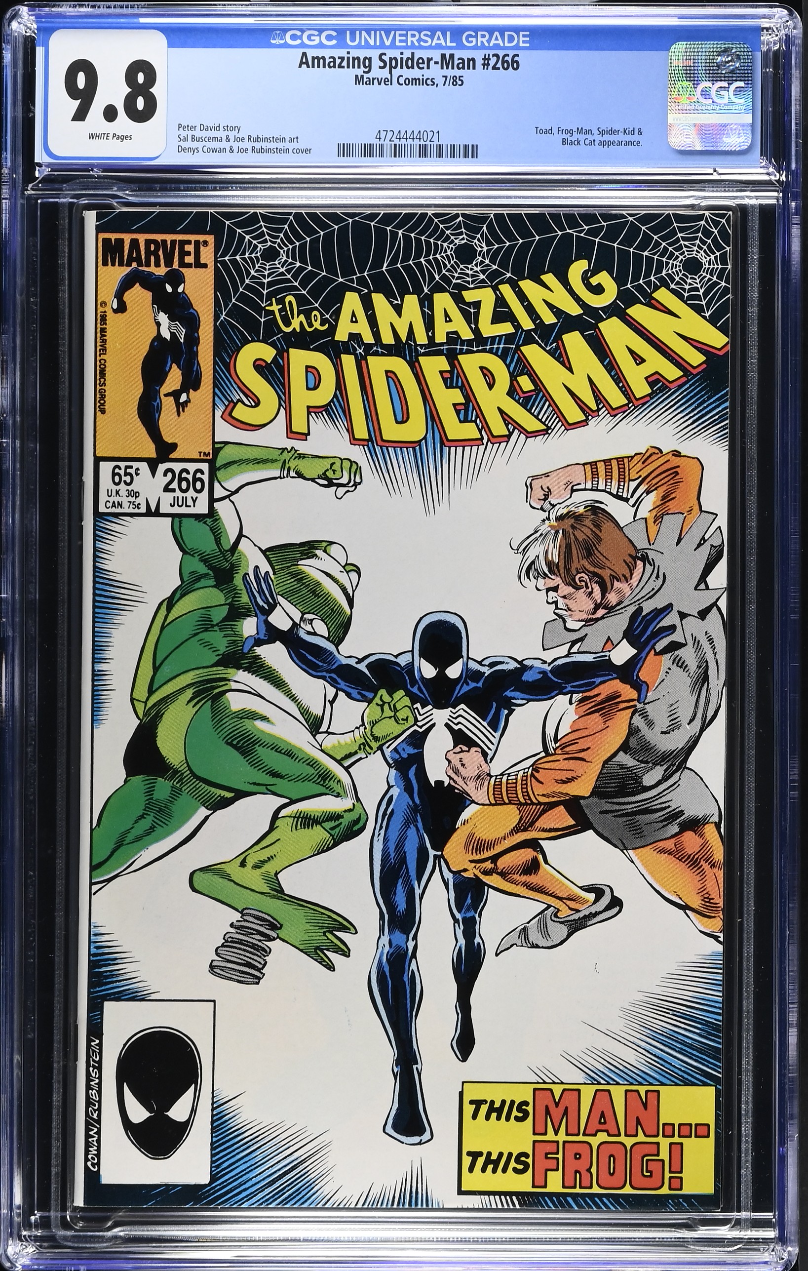 1985 Amazing Spider-Man #266 CGC 9.8 Marvel Comics