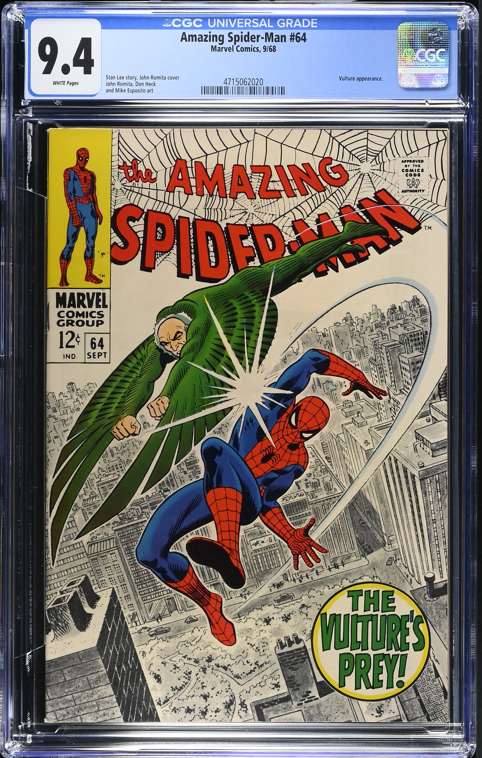 1968 Amazing Spider-Man #64 CGC 9.4 Marvel Comics