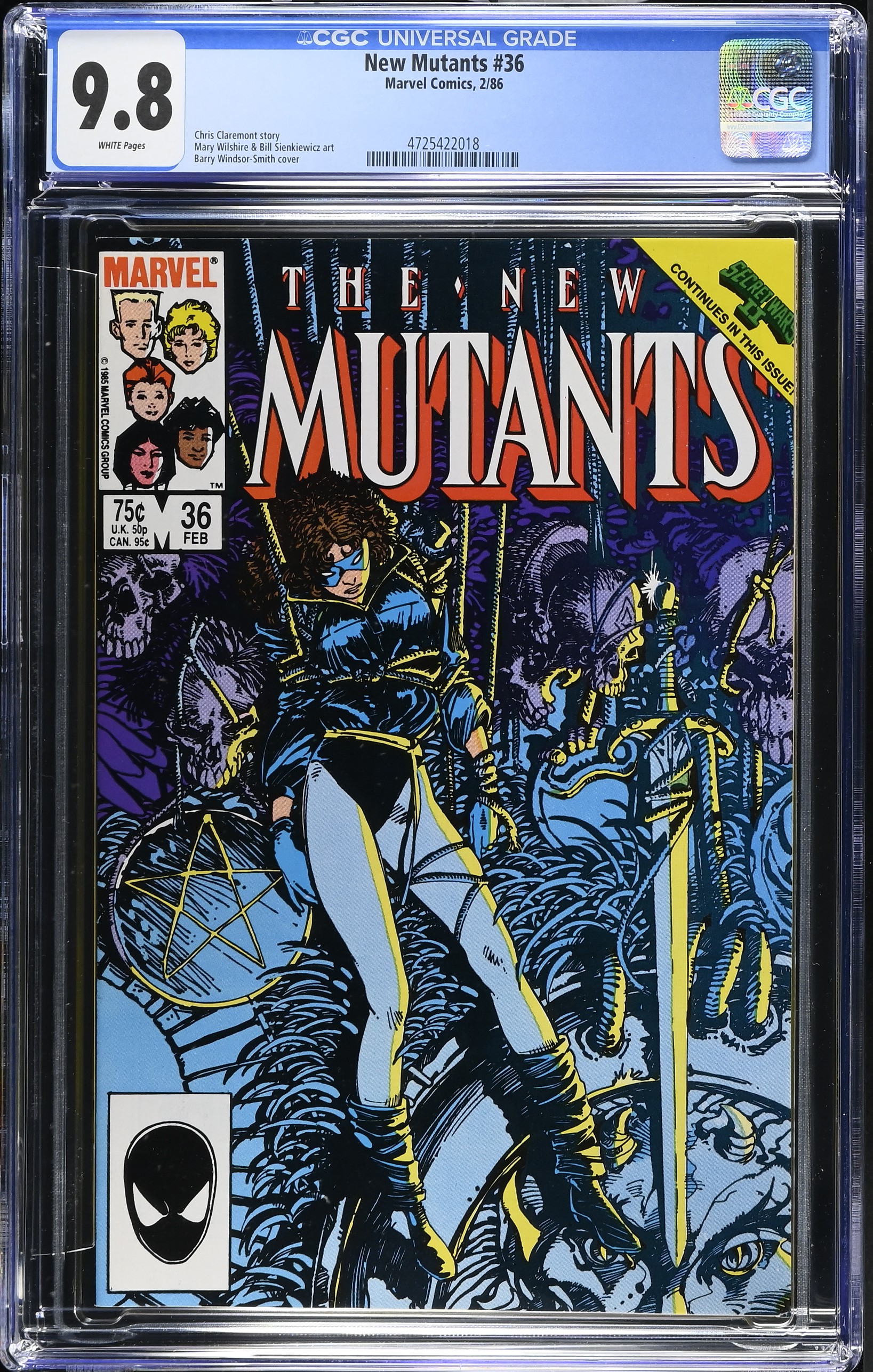 1986 New Mutants #36 CGC 9.8 Marvel Comics