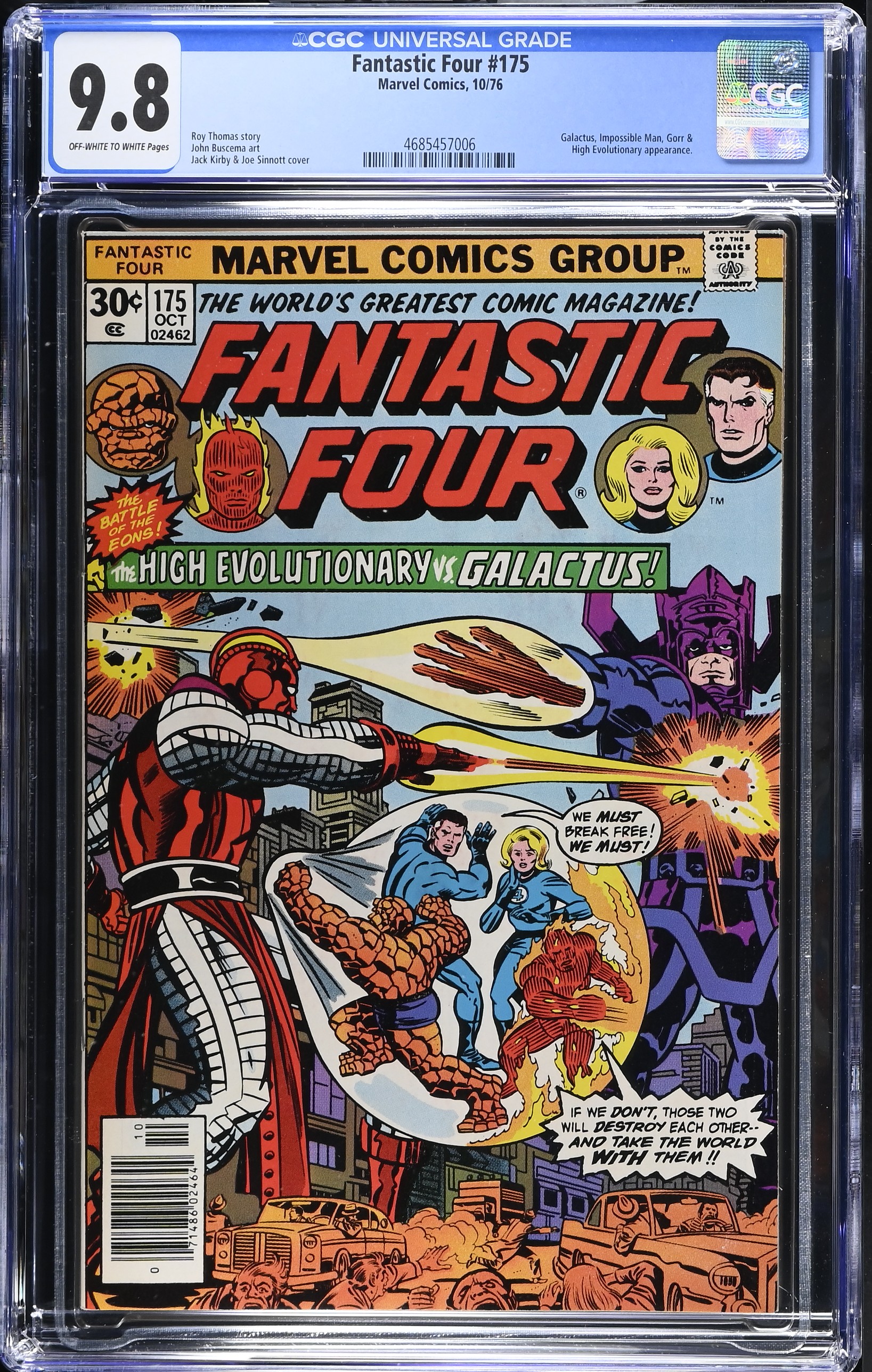 1976 Fantastic Four #175 CGC 9.8 Marvel Comics