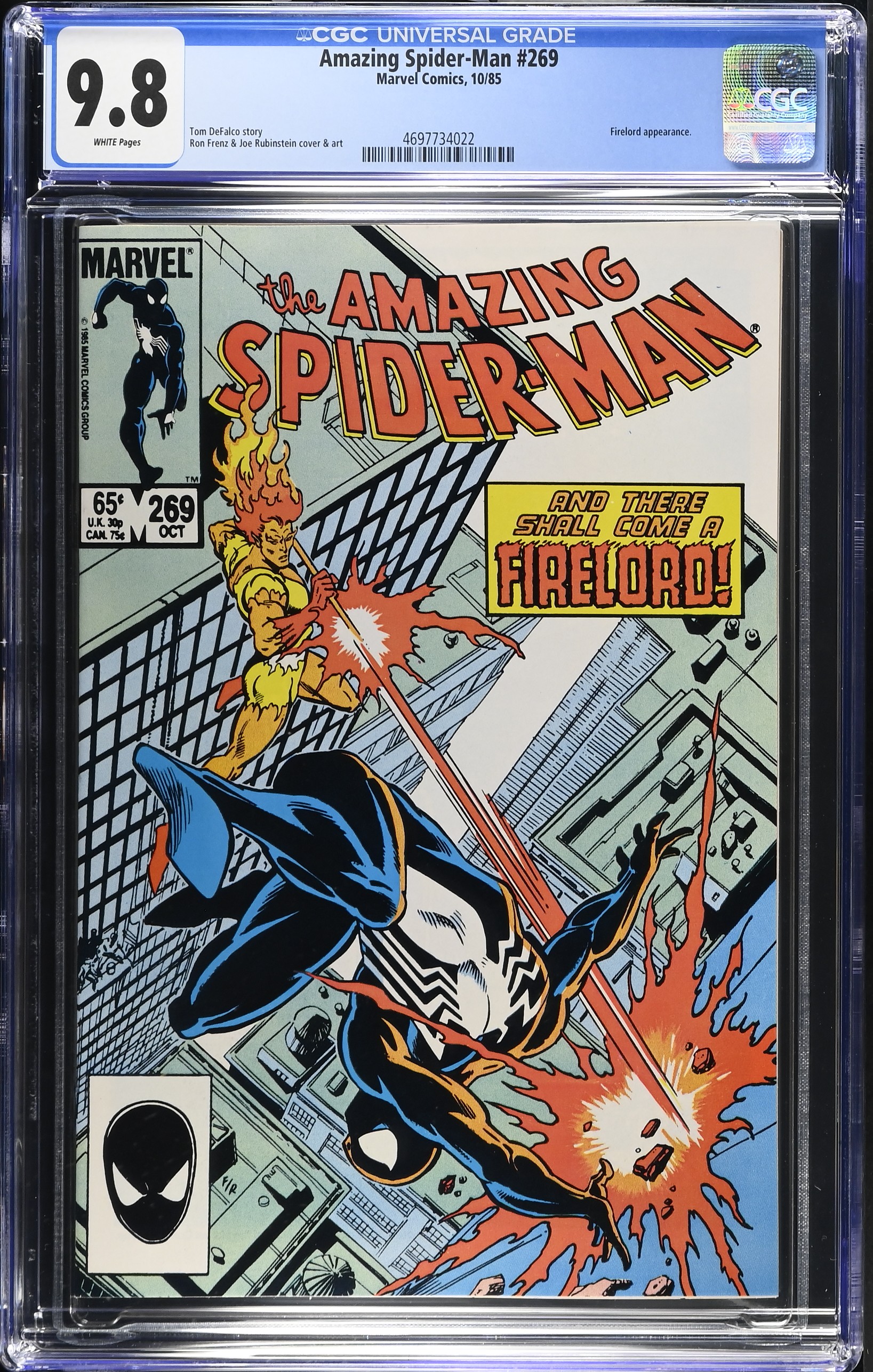 1985 Amazing Spider-Man #269 CGC 9.8 Marvel Comics