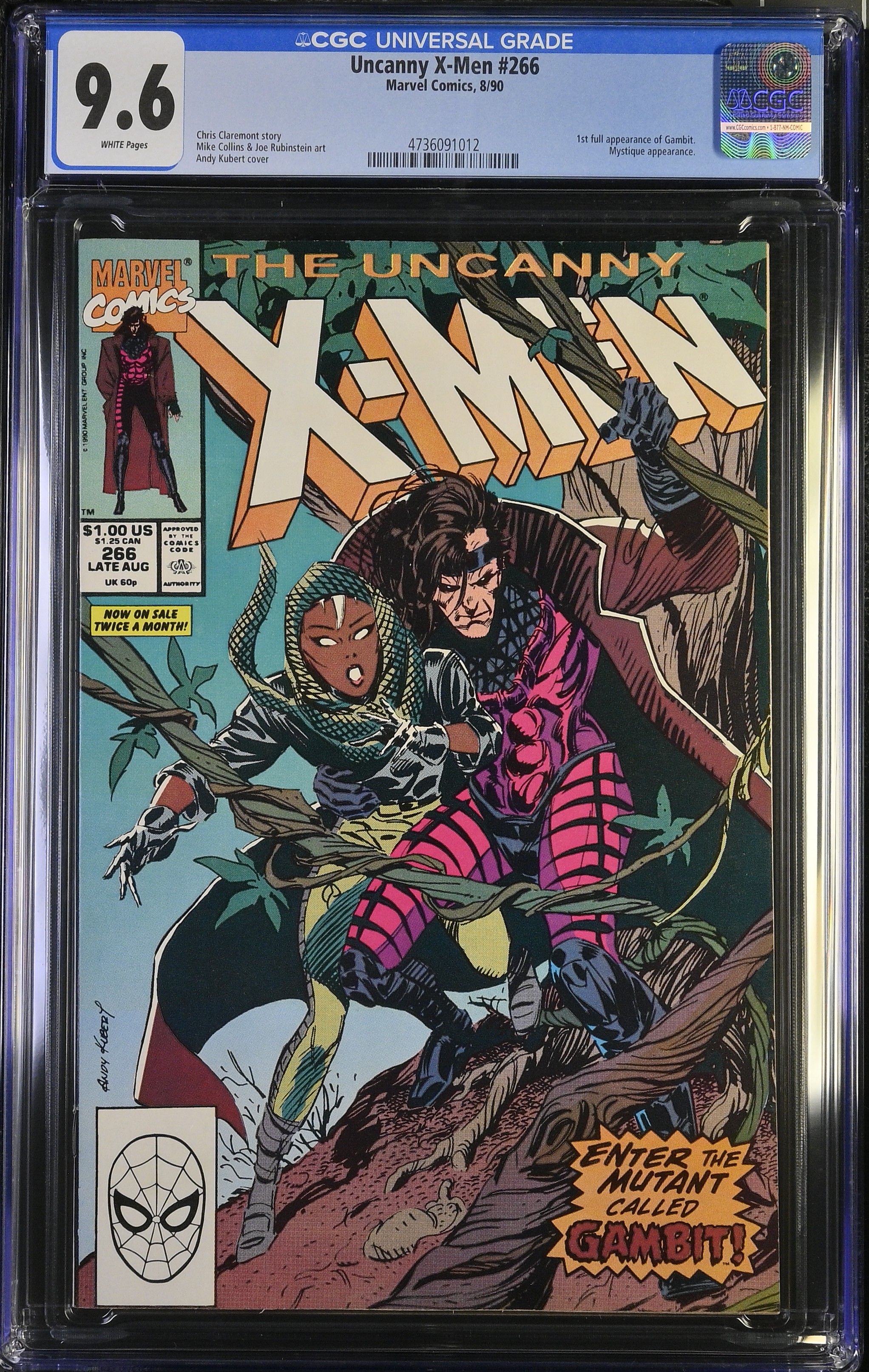 1990 Uncanny X-Men #266 CGC 9.6 Marvel Comics