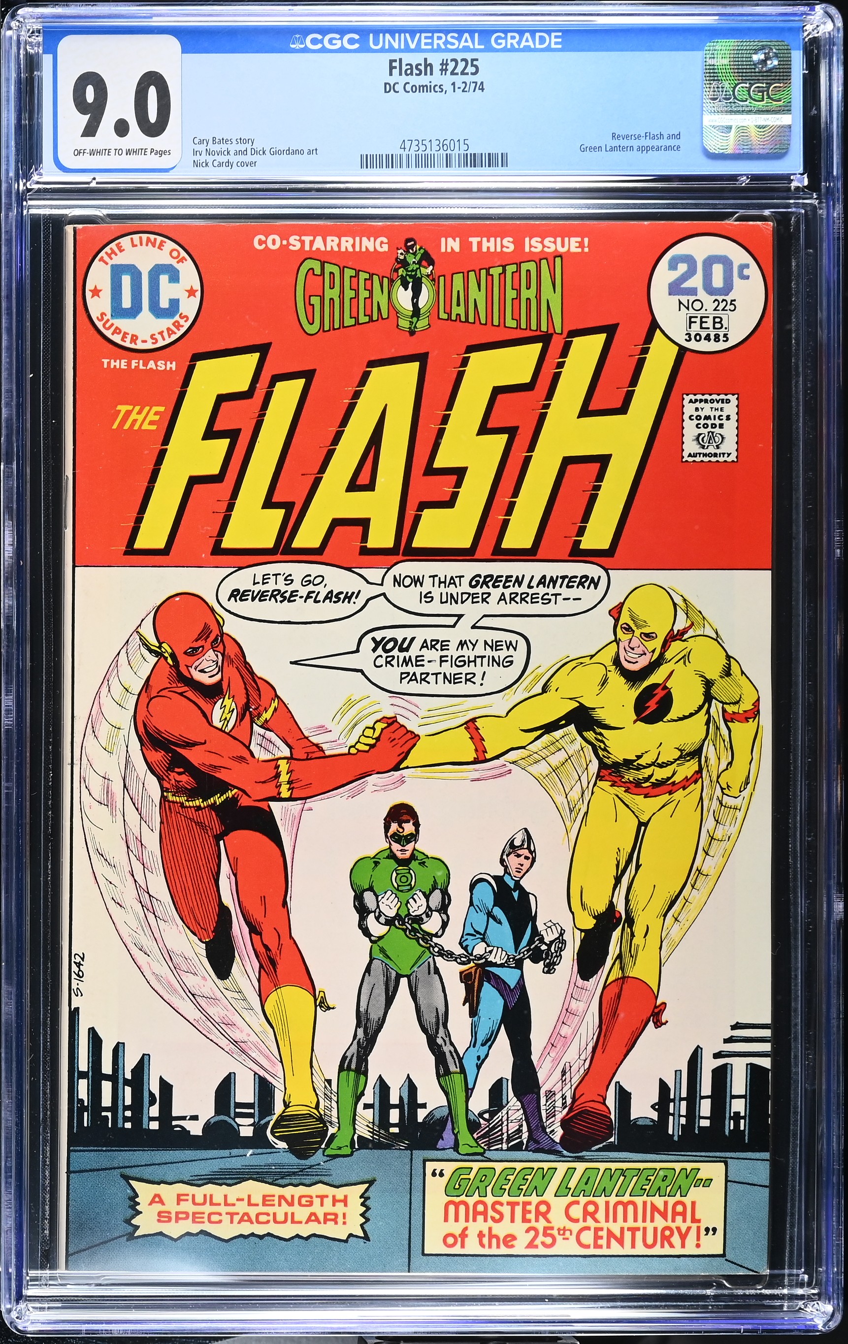 1974 Flash #225 CGC 9 DC Comics