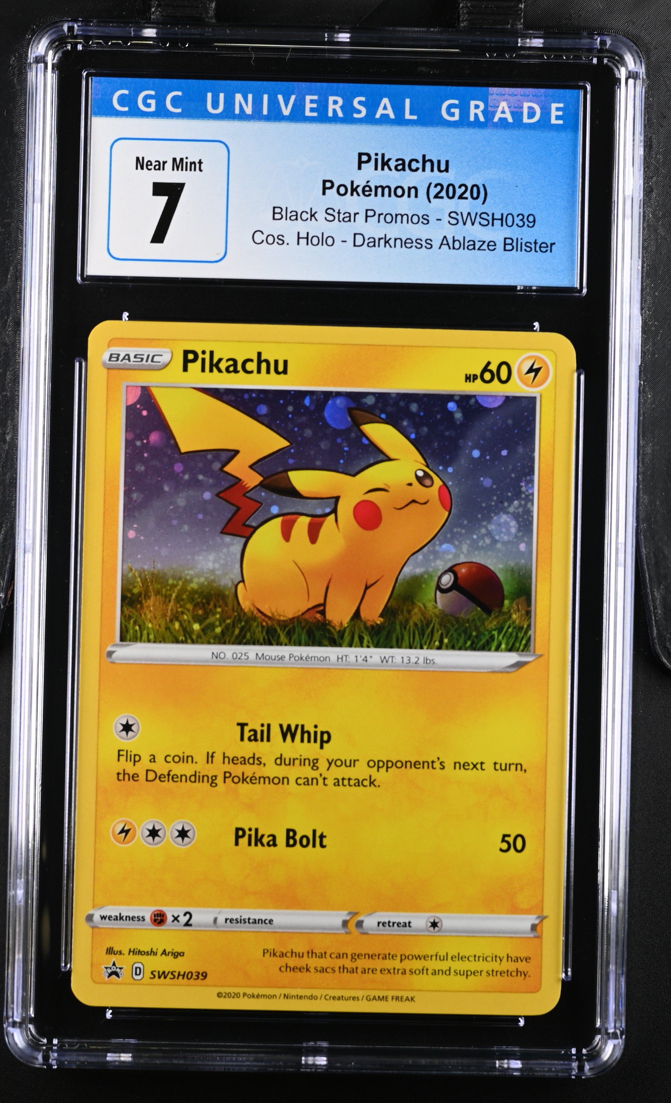 2020 #SWSH039 Pikachu CGC 7 Black Star Promos - Sword & Shield - English