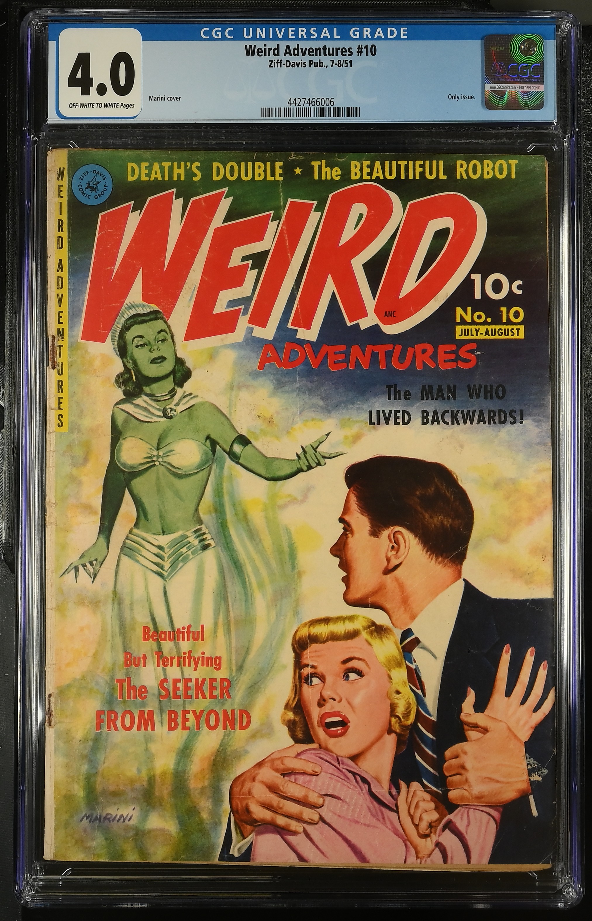 1951 Weird Adventures #10 CGC 4 Ziff-Davis Pub.