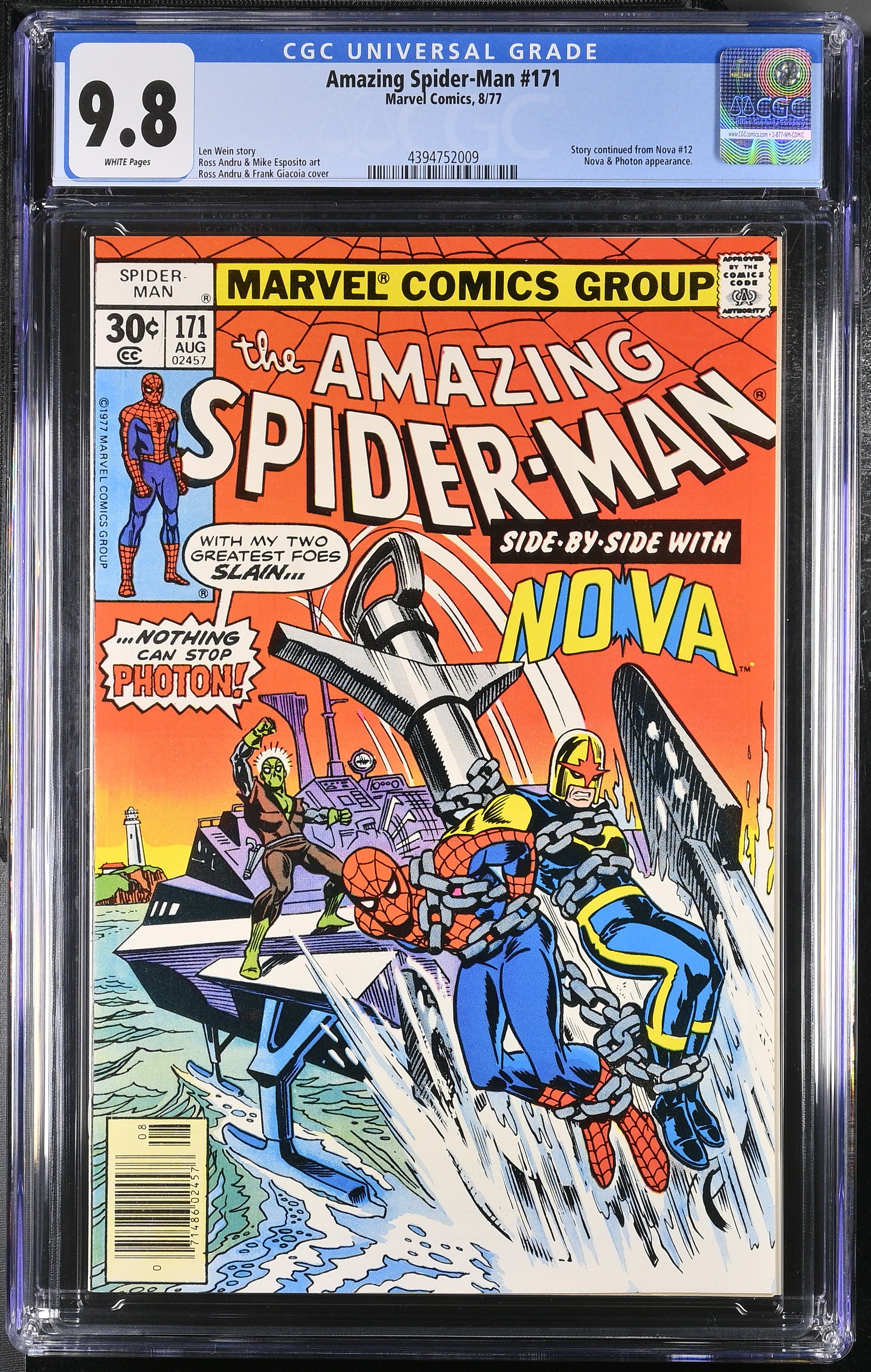 1977 Amazing Spider-Man #171 CGC 9.8 Marvel Comics