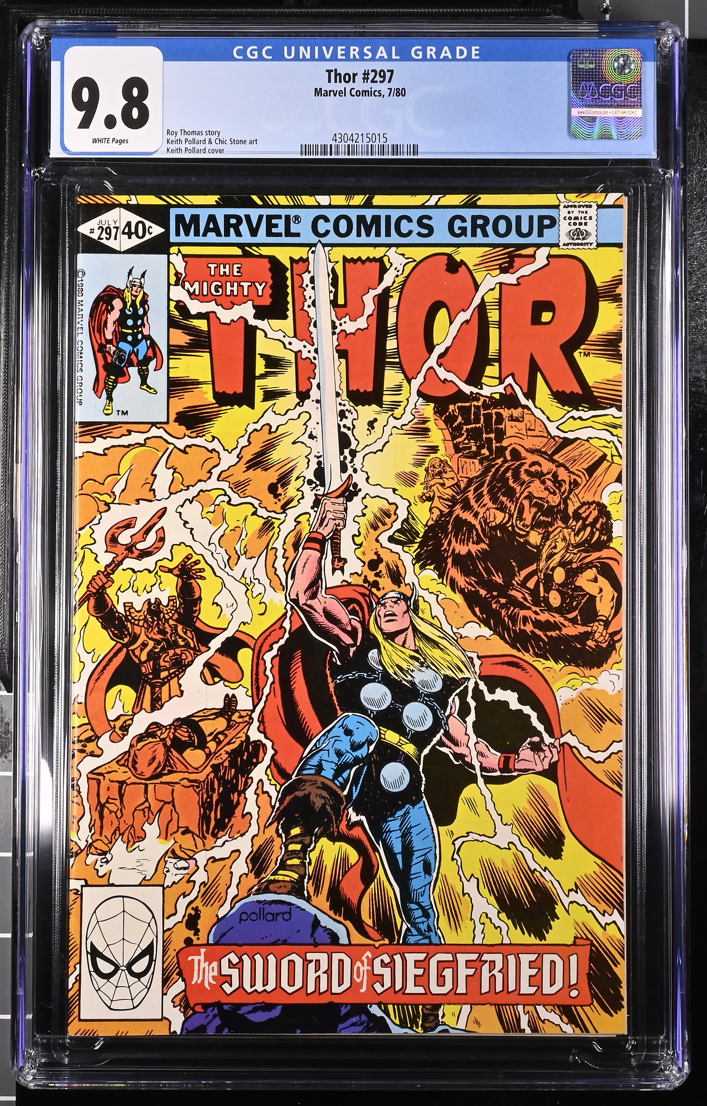 1980 Thor #297 CGC 9.8 Marvel Comics