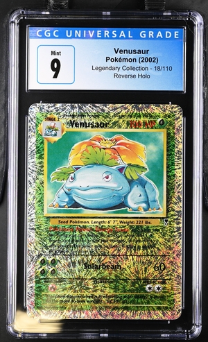 Pokemon - 2002 Venusaur Reverse Holo #18/110 Legendary Collection CGC 9